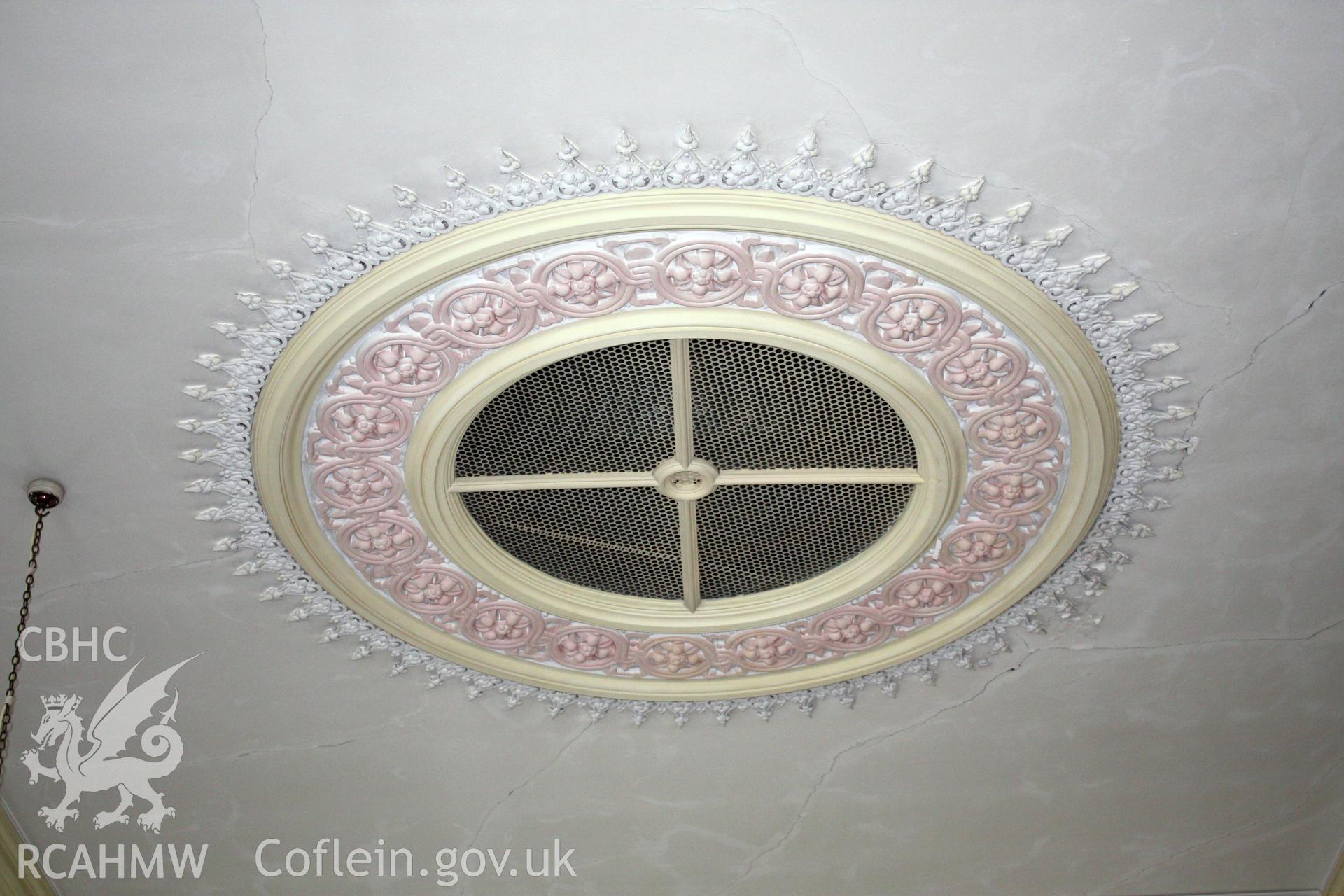 Soar chapel, detail of ventilation in ceiling.
