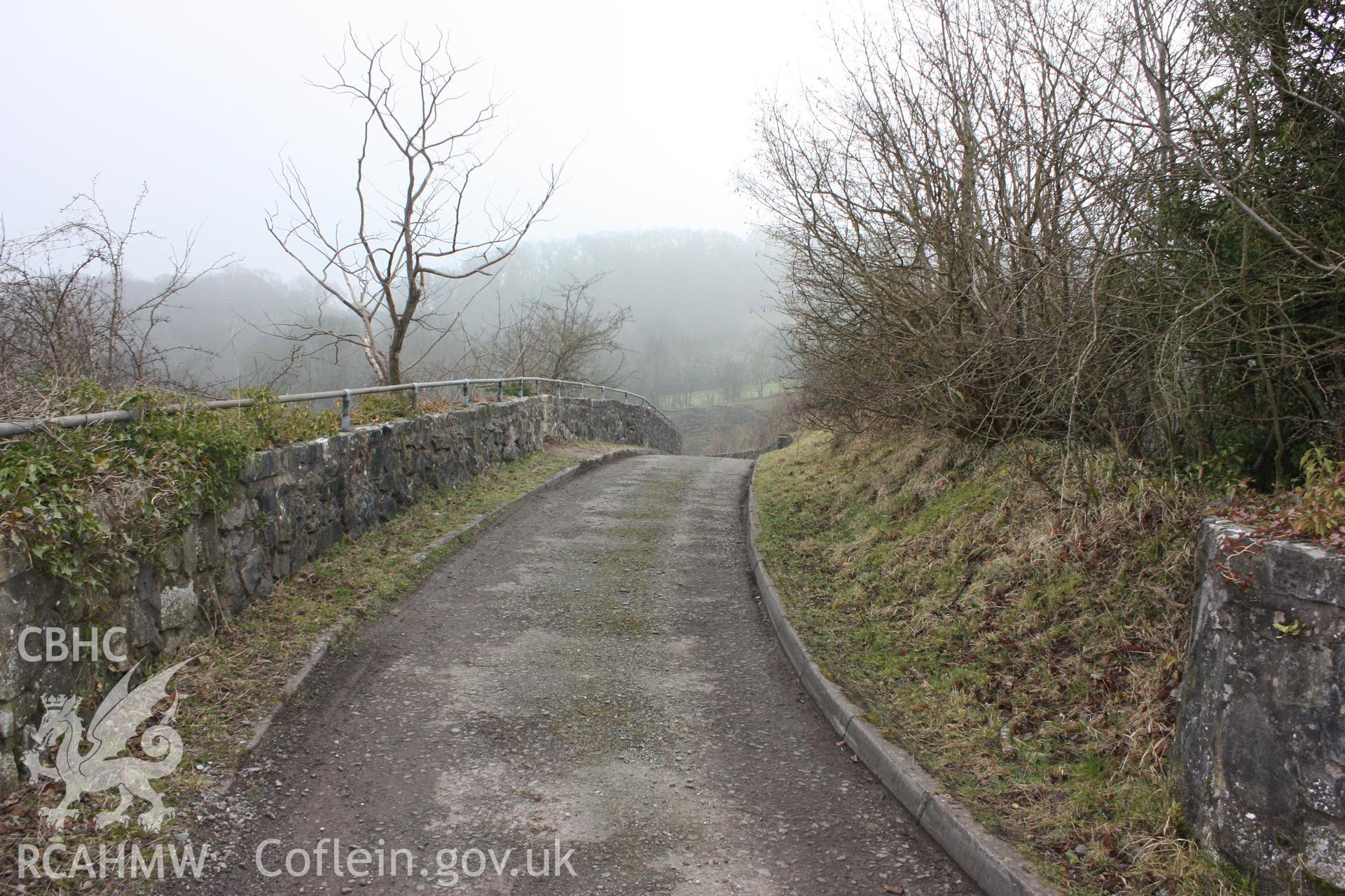 Road at Pen-y-graig, leading from former quarry offices into Froncysyllte village and ultimately to the Telford Road (modern A5).