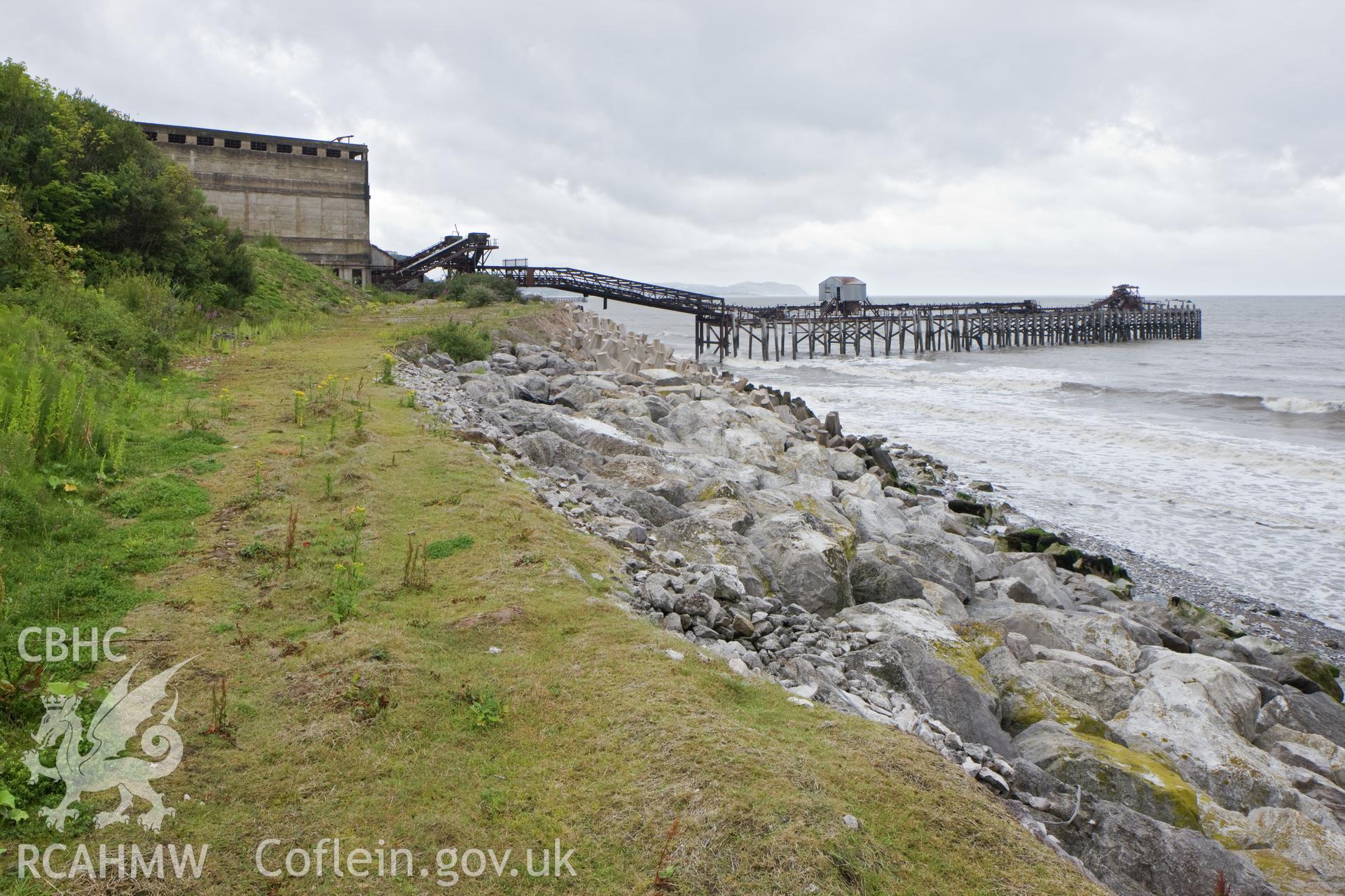 Silo and jetty from the east.