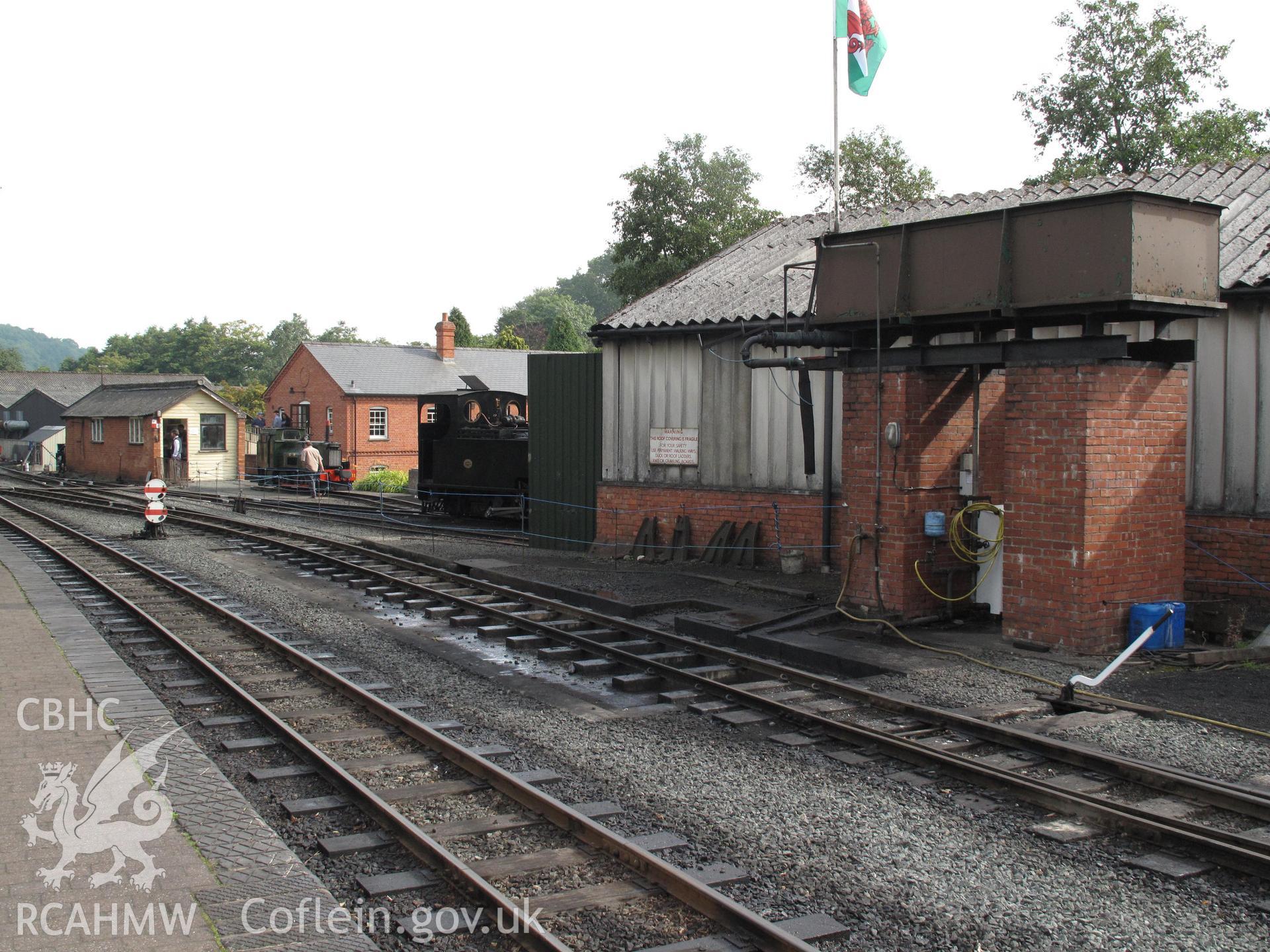 Llanfair Caereinion railway station yard from the southwest, taken by Brian Malaws on 03 September 2010.