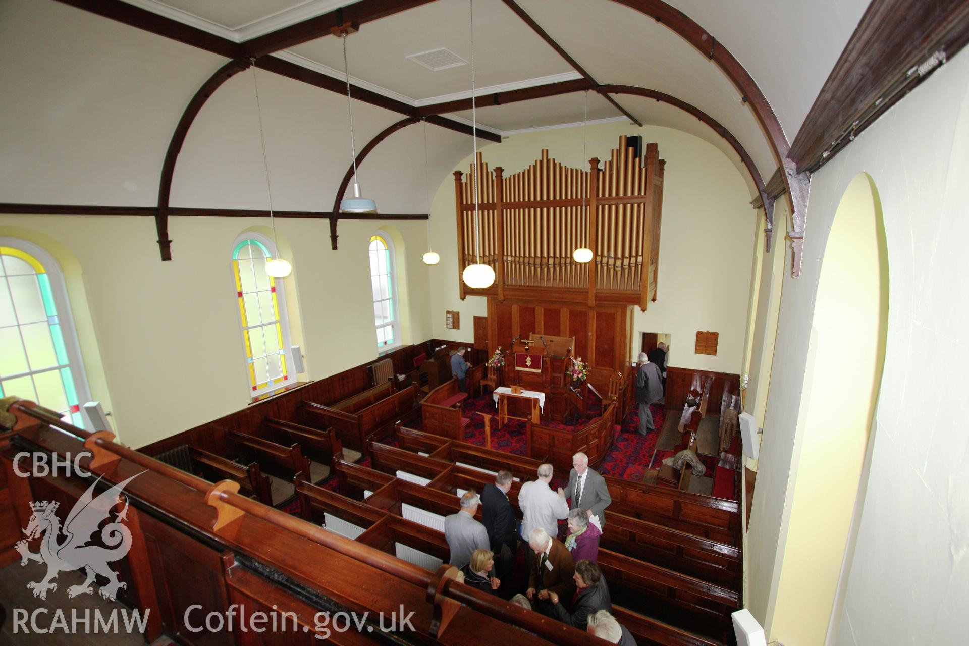 Shiloh Welsh Calvinist Methodist Chapel interior looking south towards pulpit end from the gallery.