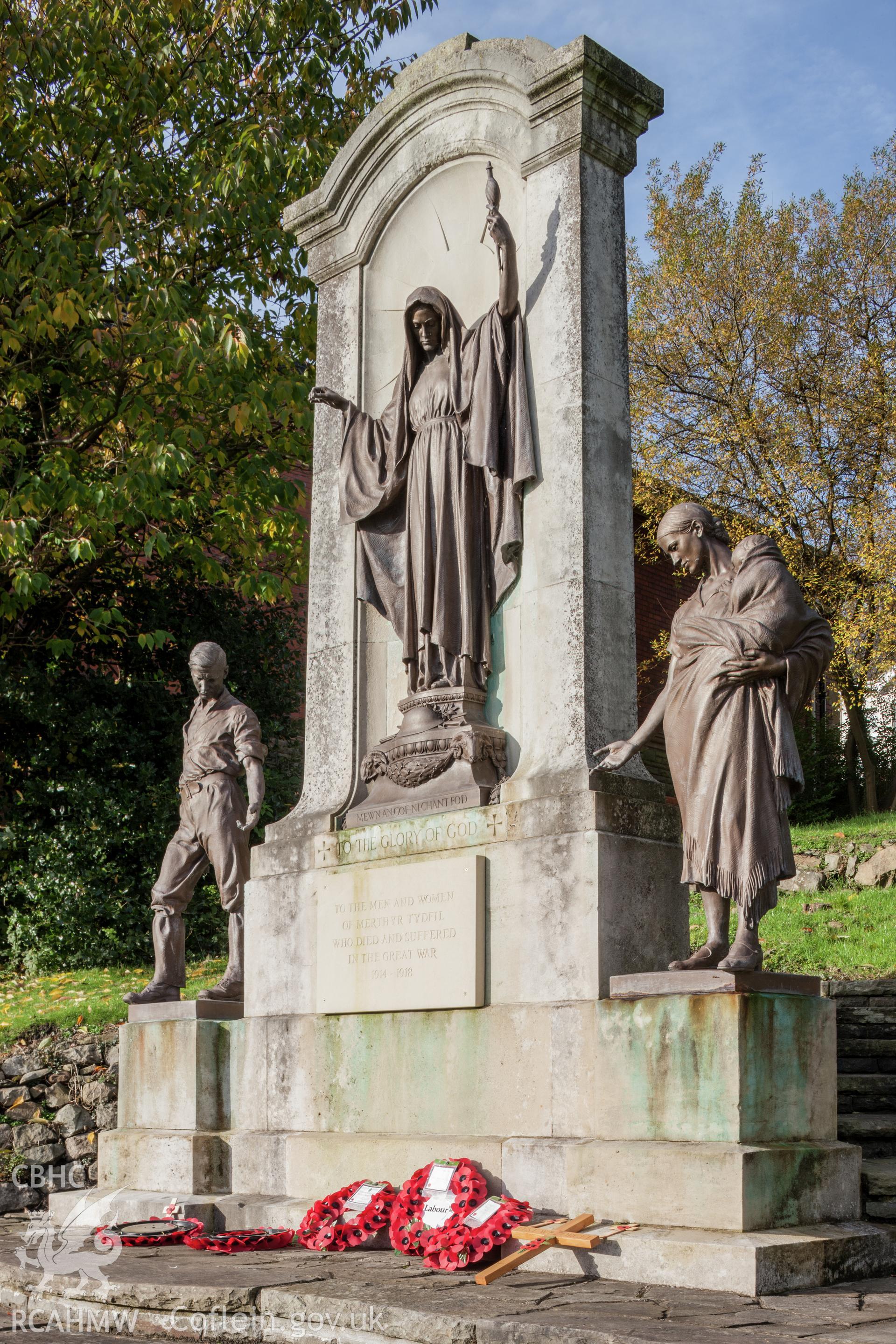 Oblique view of memorial from the east northeast