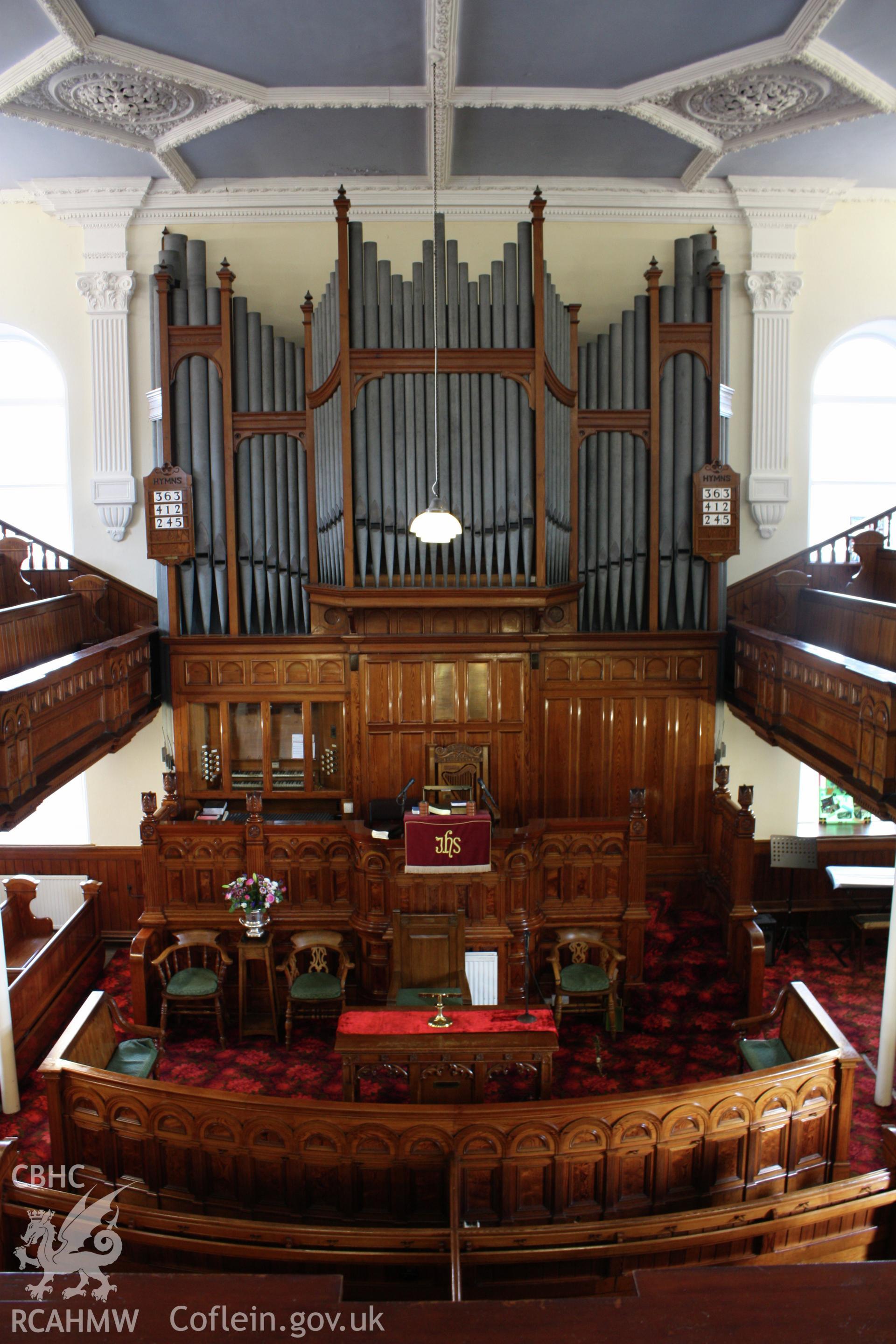Internal; organ and pulpit viewed from balcony