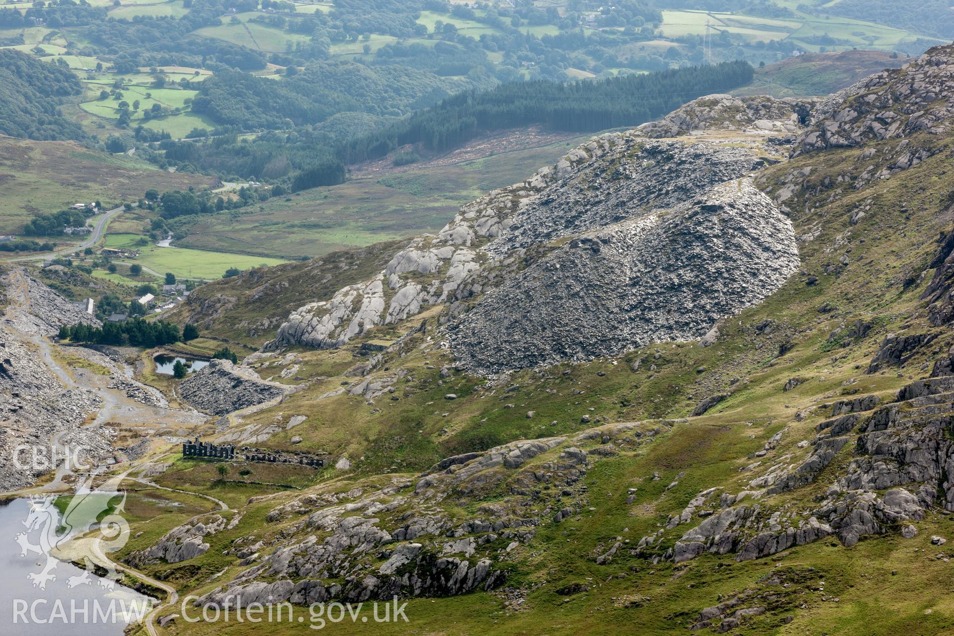 View from Allt y Cefflau looking southeast, Incline tunnel visible
