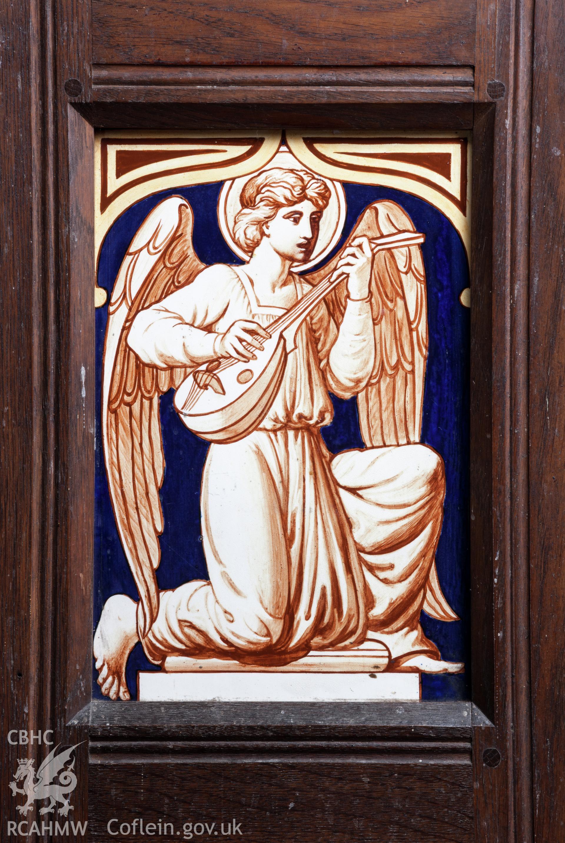 Tile on left of altar panel