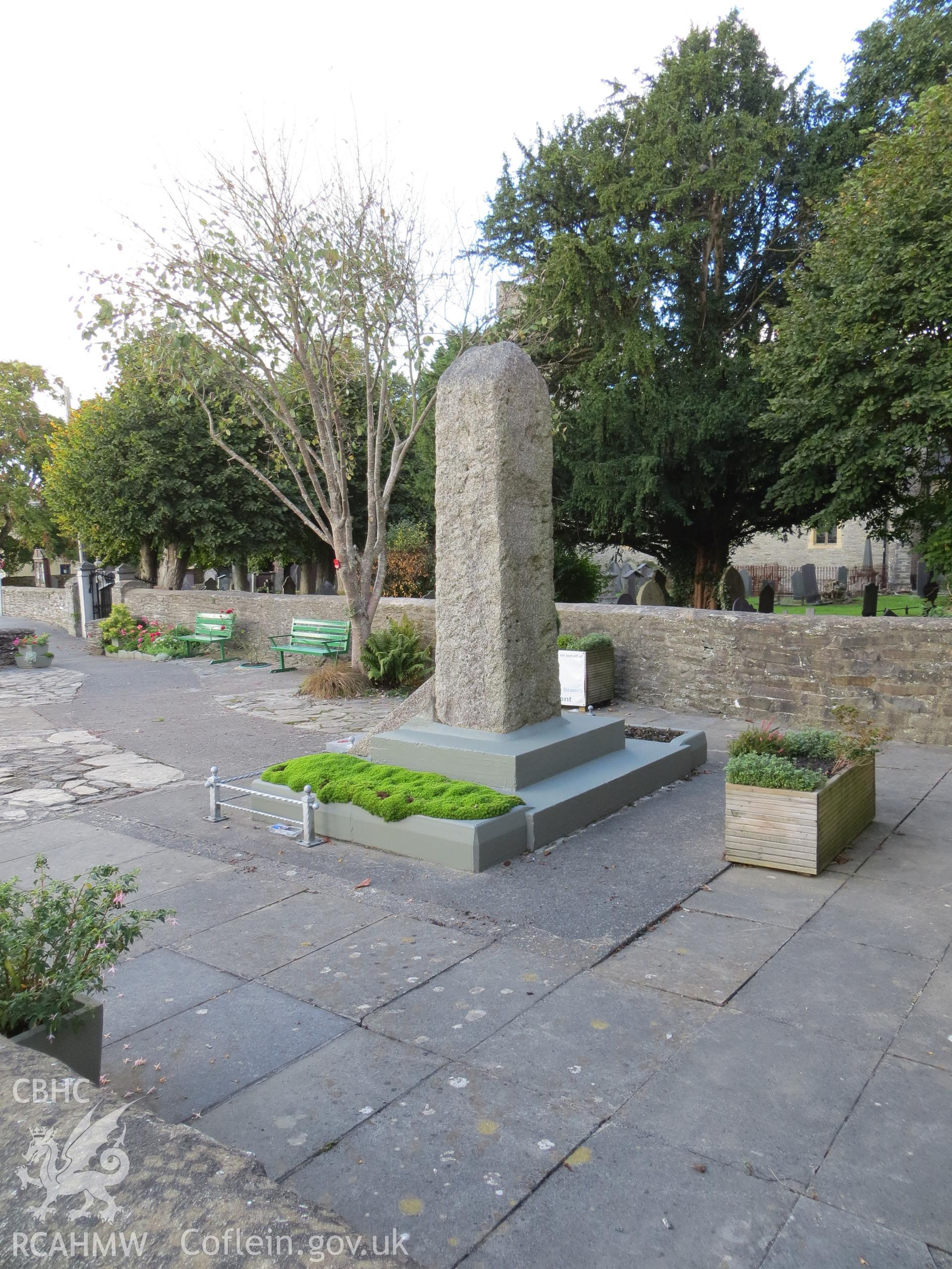 Rear view of the monument.