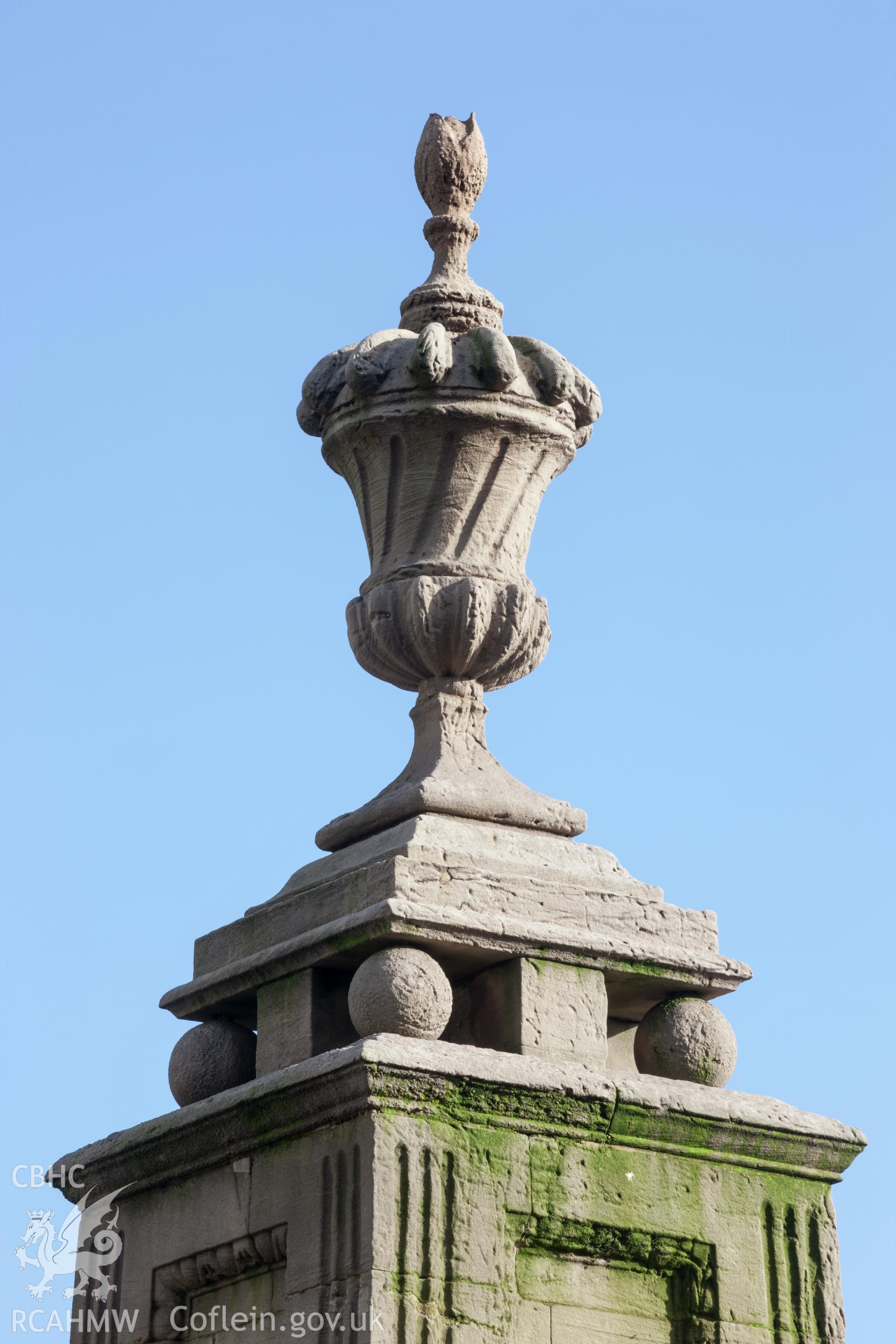 Detail of urn surmounting the column