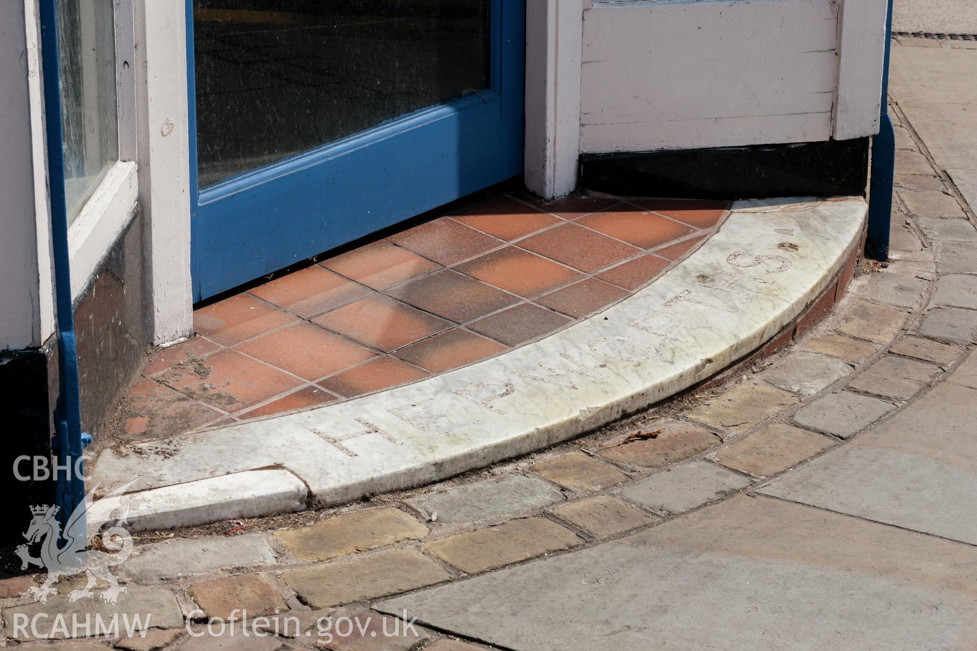 Detail of "Hepworths" entry step.