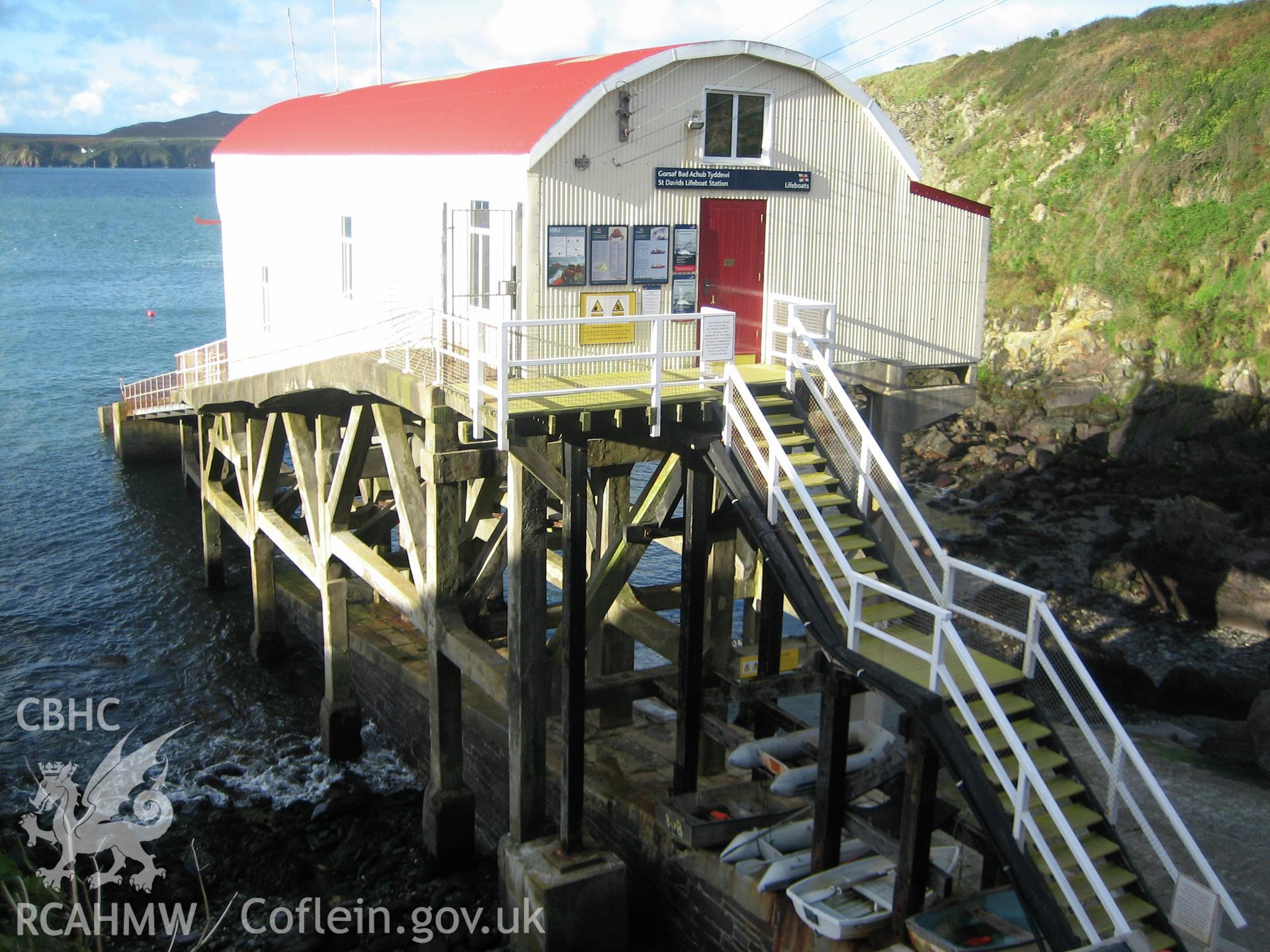 St Davids Lifeboat Station. The 1911 boathouse. View from the north-east.