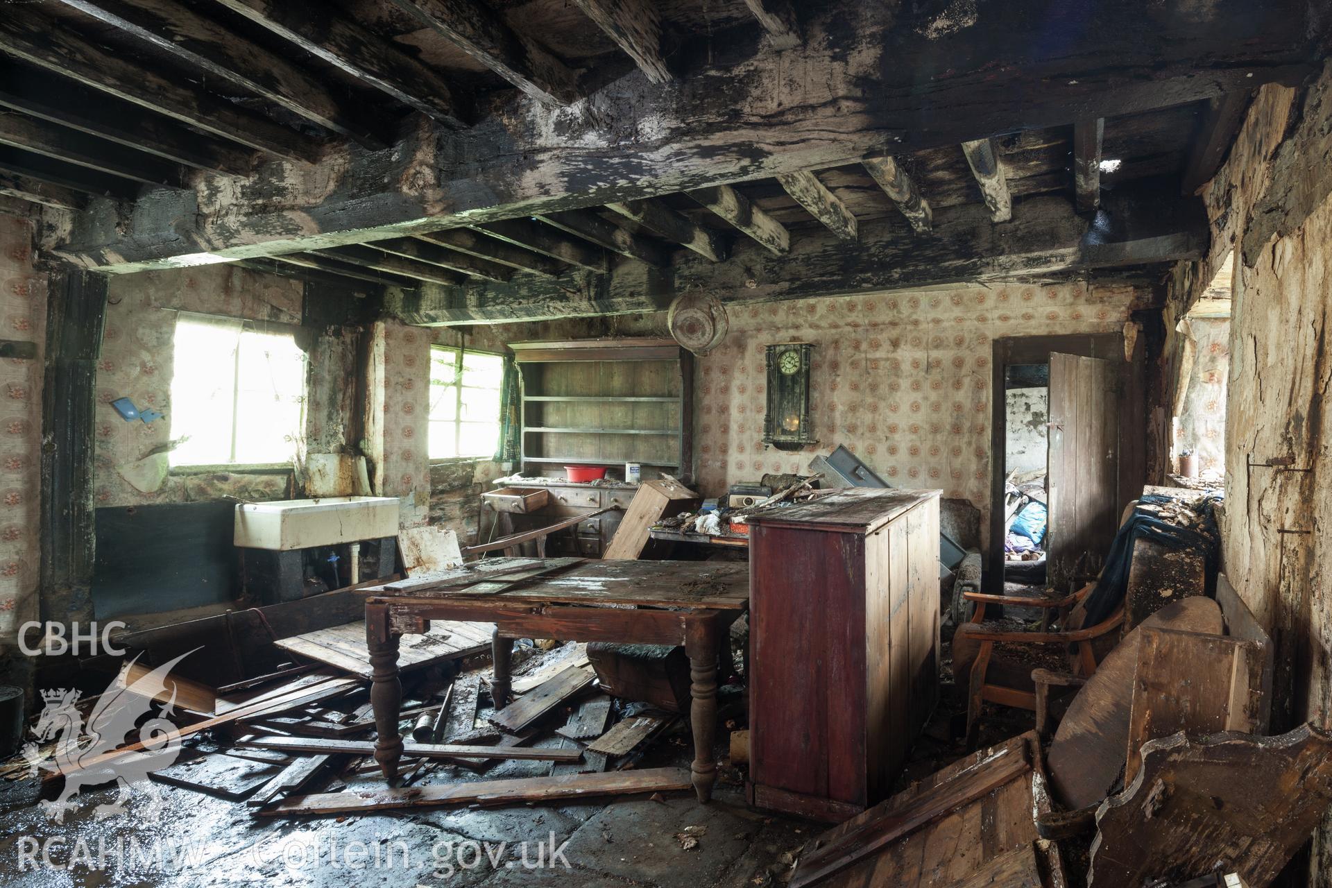 Ground floor, main room looking east southeast.