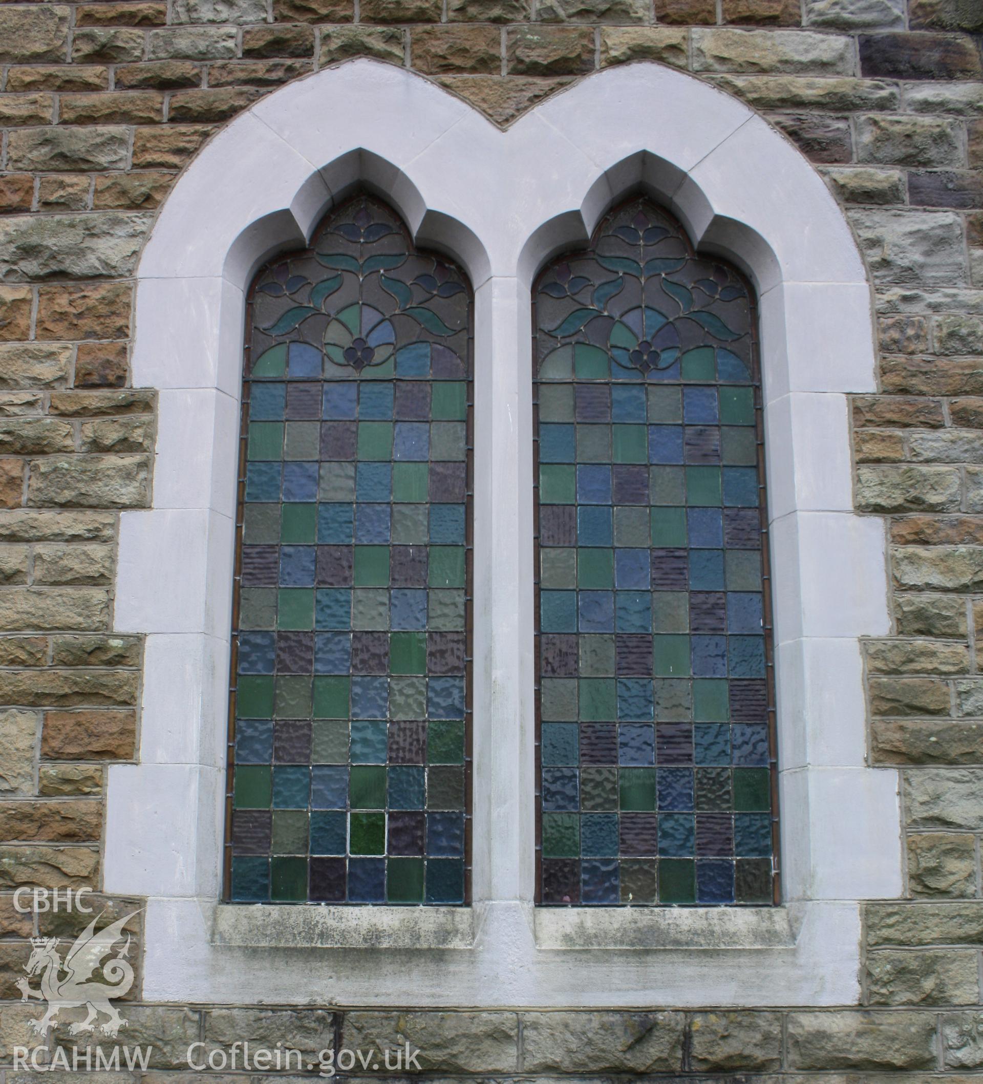 External; stained glass windows