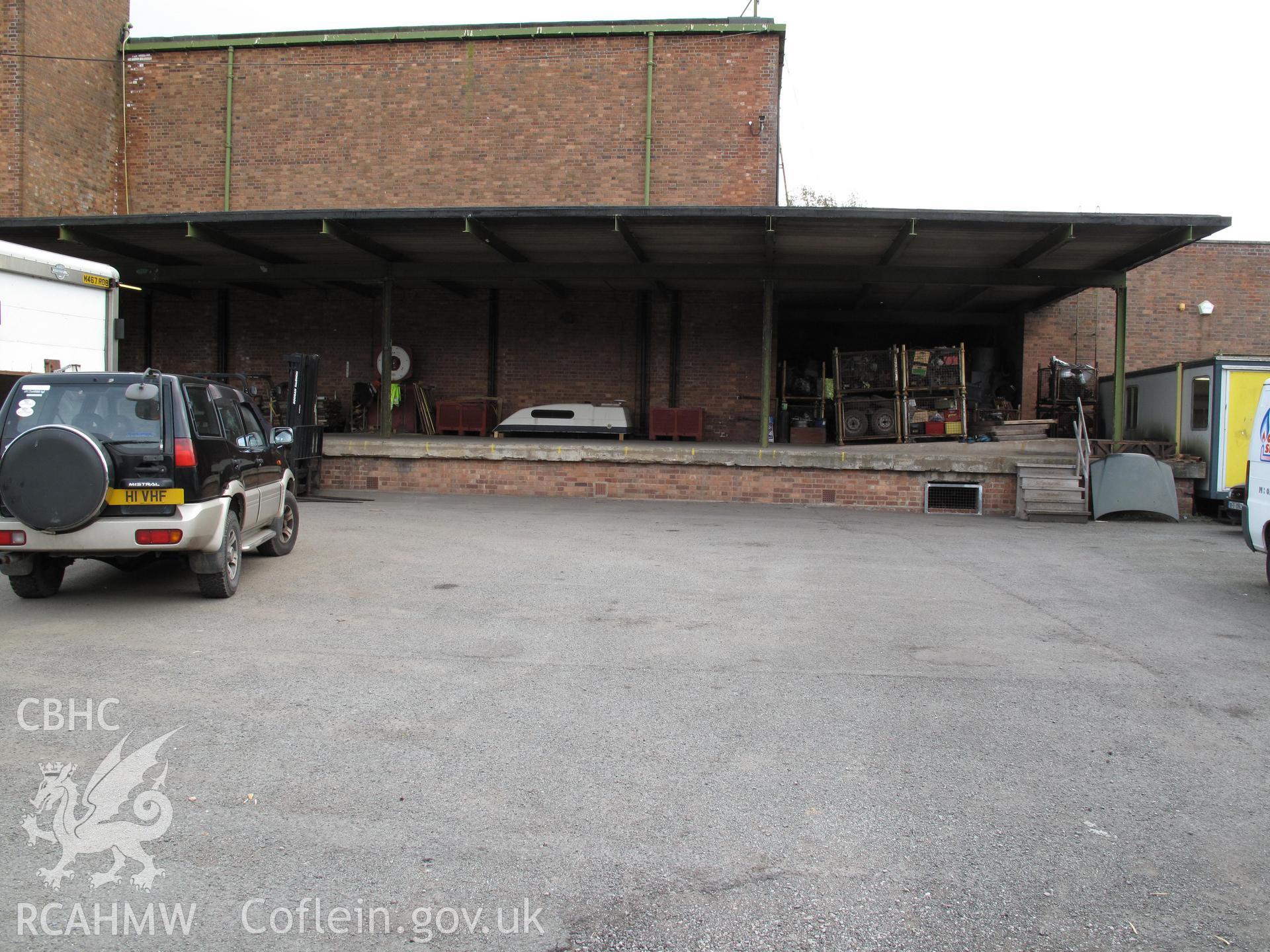 View of Marl Cold Store loading bay from the north.