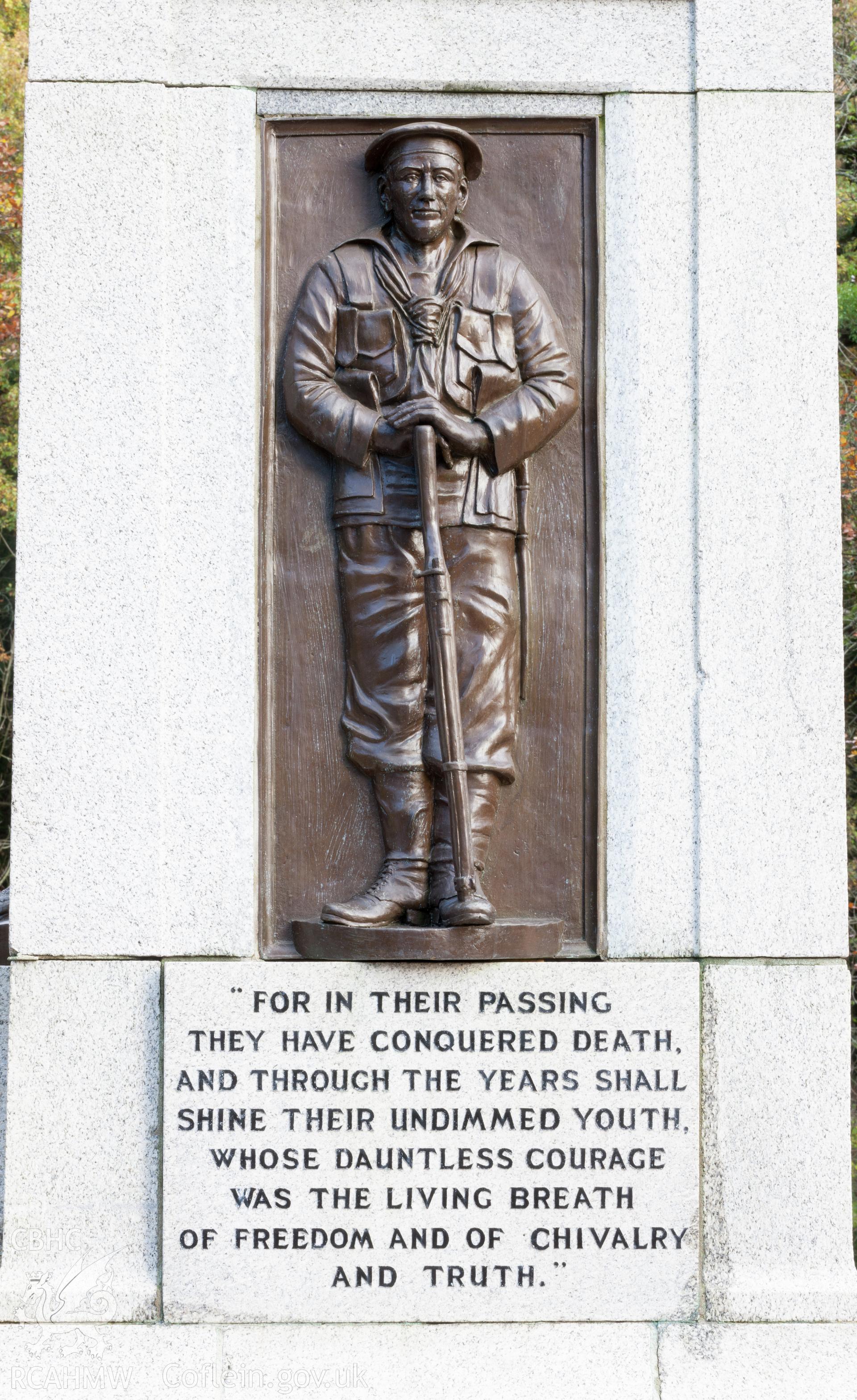 Detail of relief panel of sailor