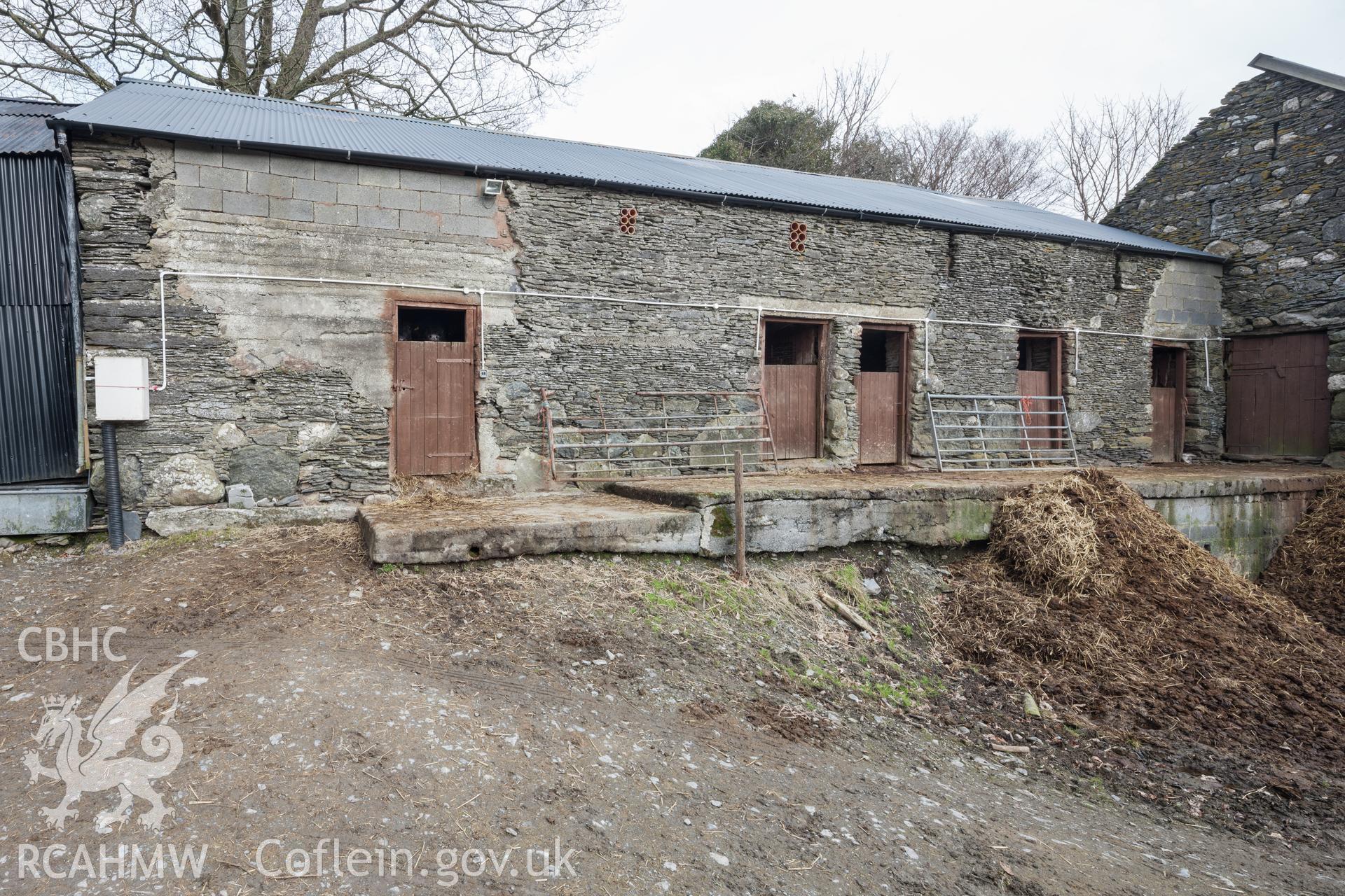 Cowshed to northeast of house.