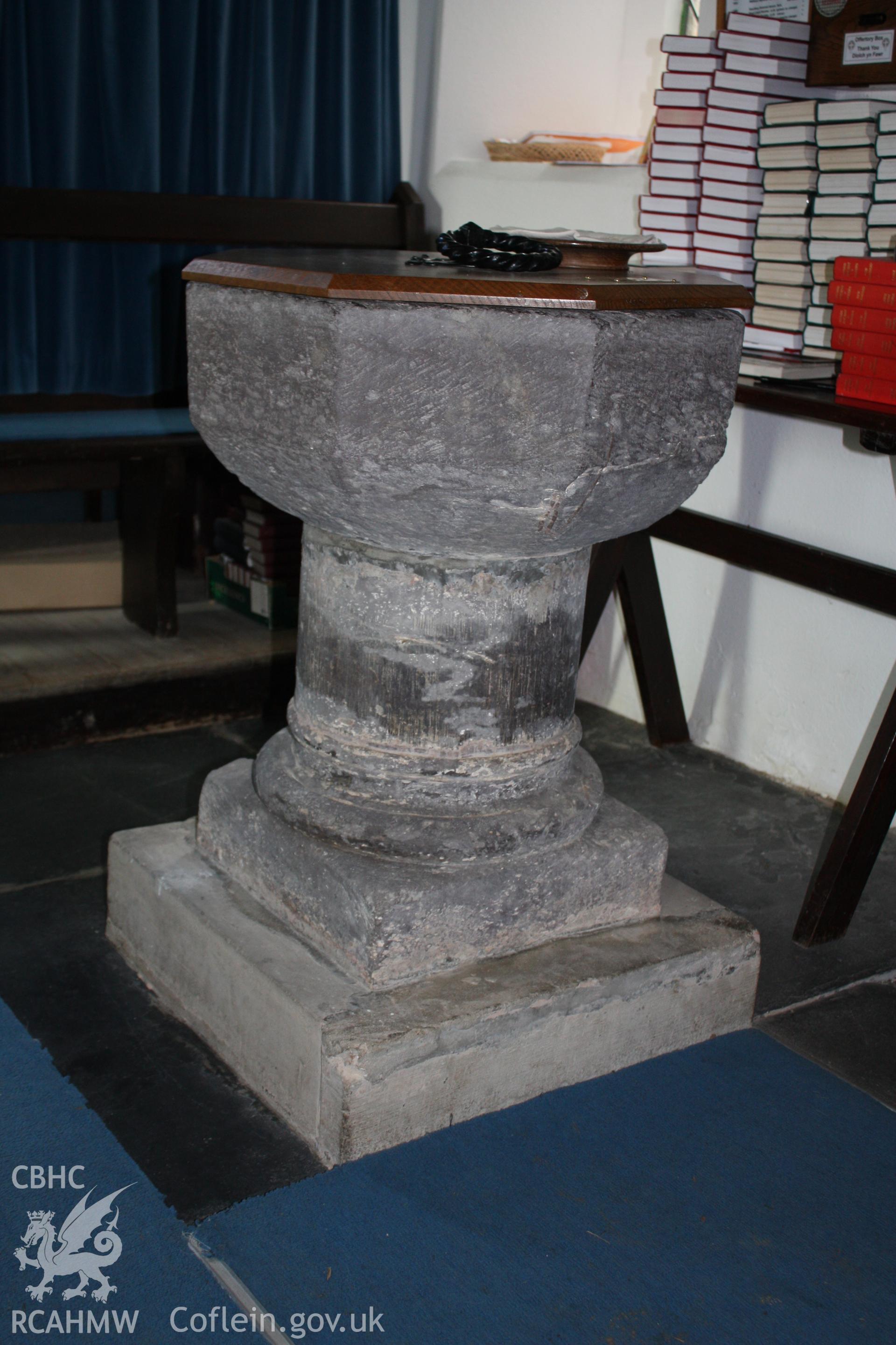 Stone font in northern side of Nave