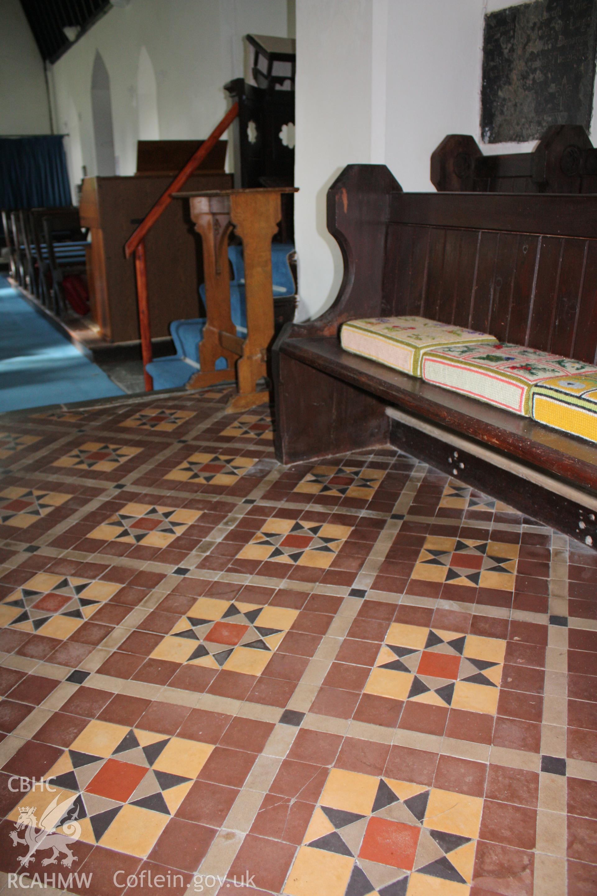 Tiled floor of chancel