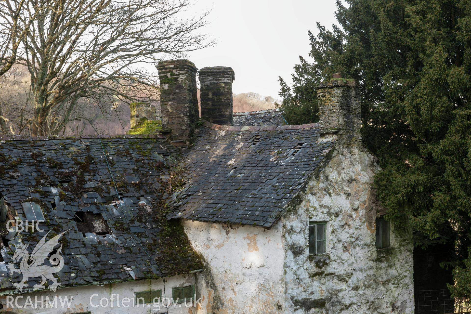 Detail of cross wing and chimneys