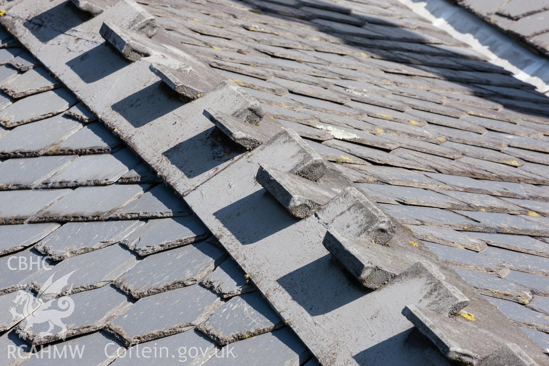 Detail of the Kellow patent ridge tiles