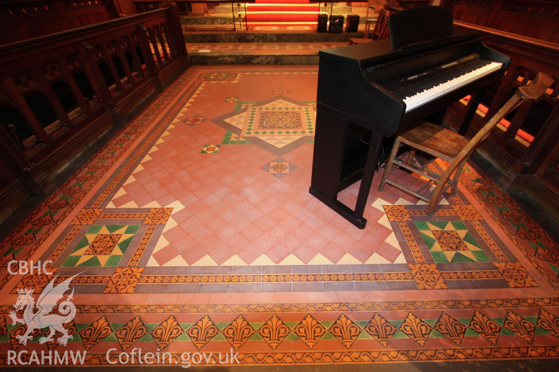 St Davids Church, Denbigh detail of choir floor