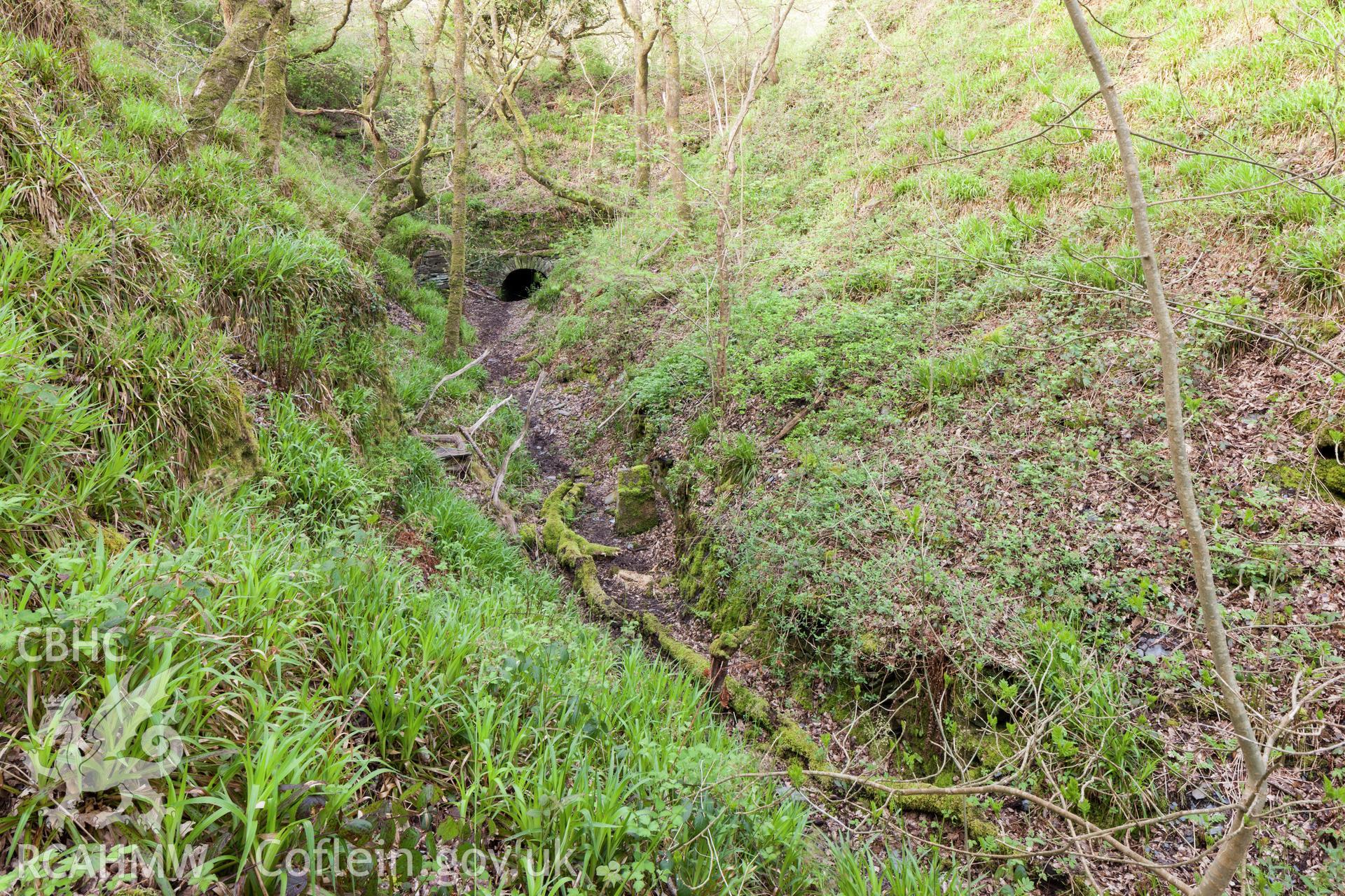 Distant view of access track and tunnel from the northeast
