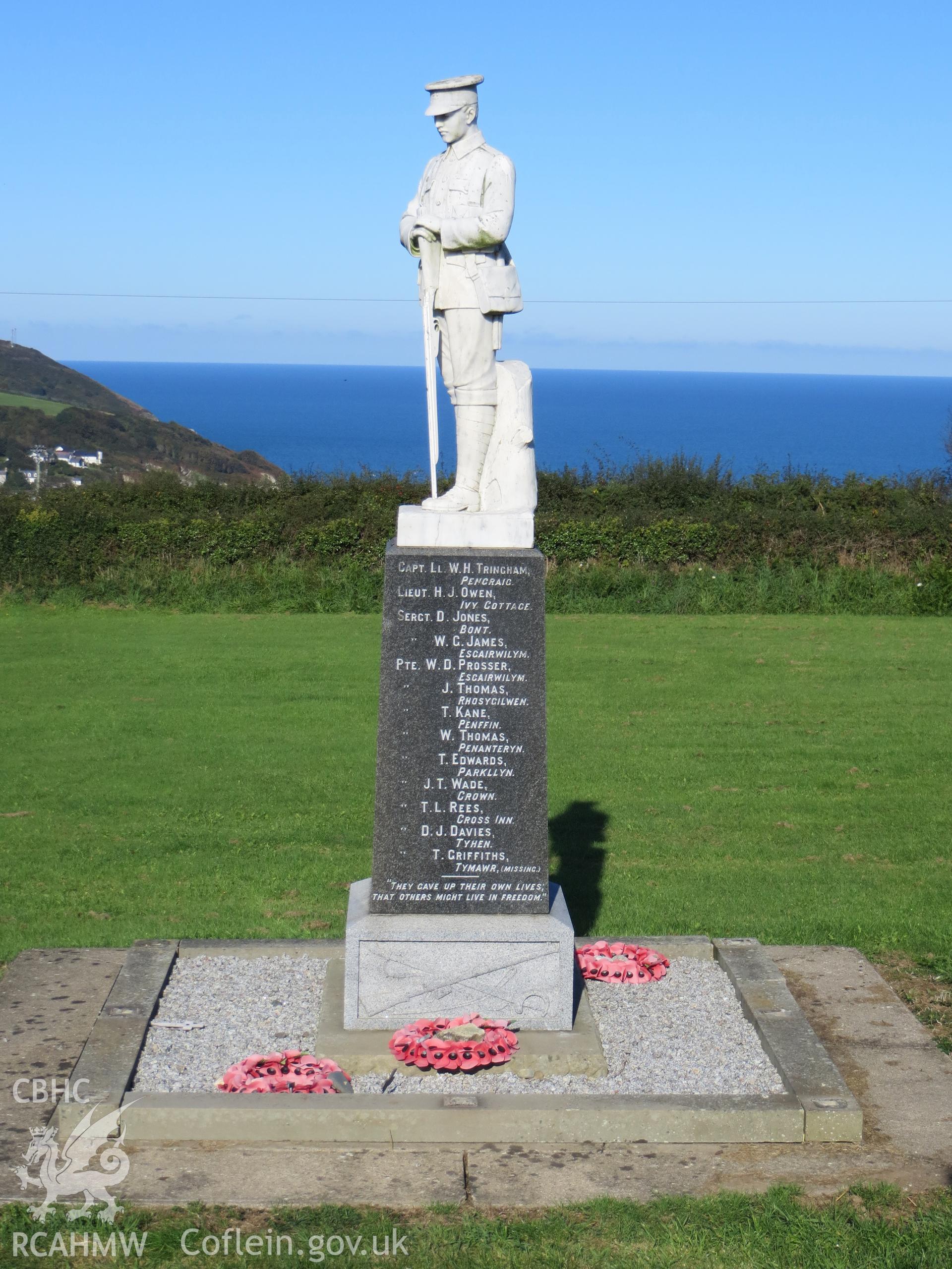 View of monument looking north.