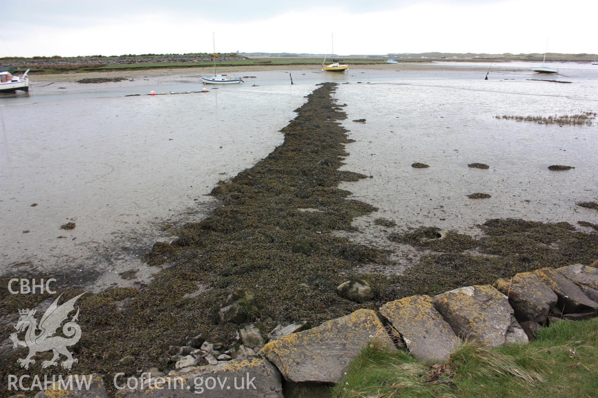 Landing pier (coastal defence?) on the northern bank of Pensarn harbour