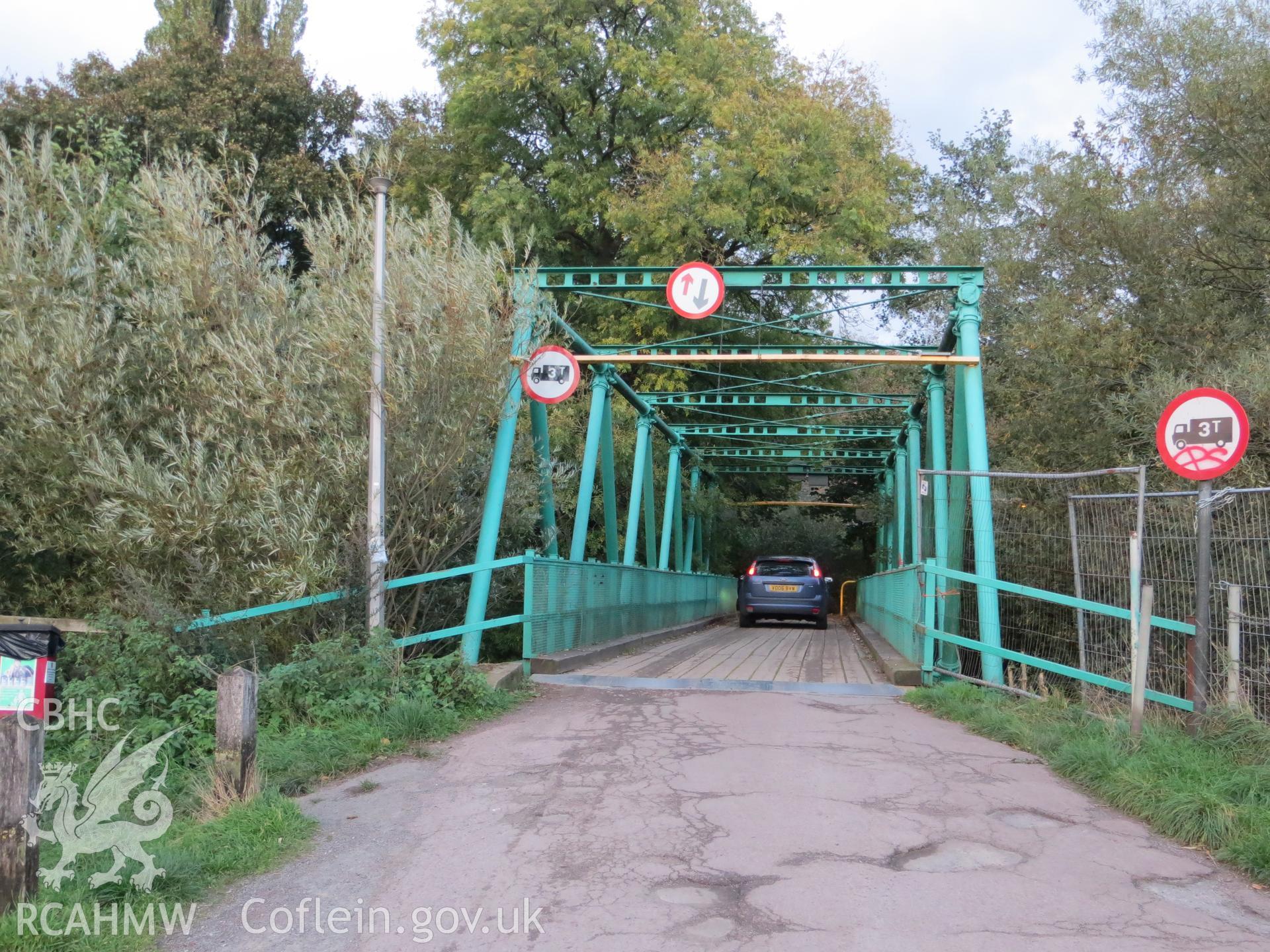 Bridge in use, view from west side of river.