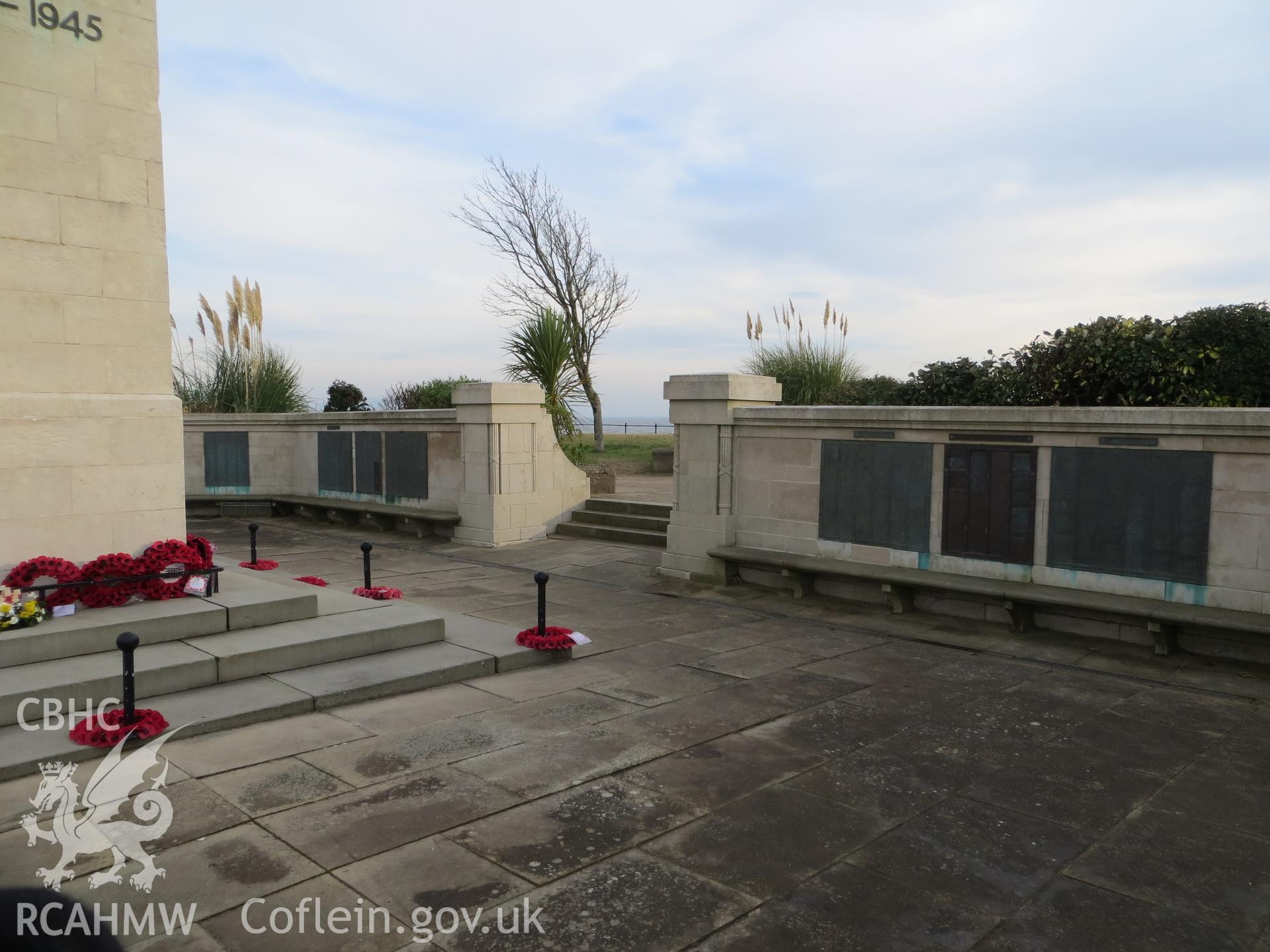 South precinct with memorial plaques.
