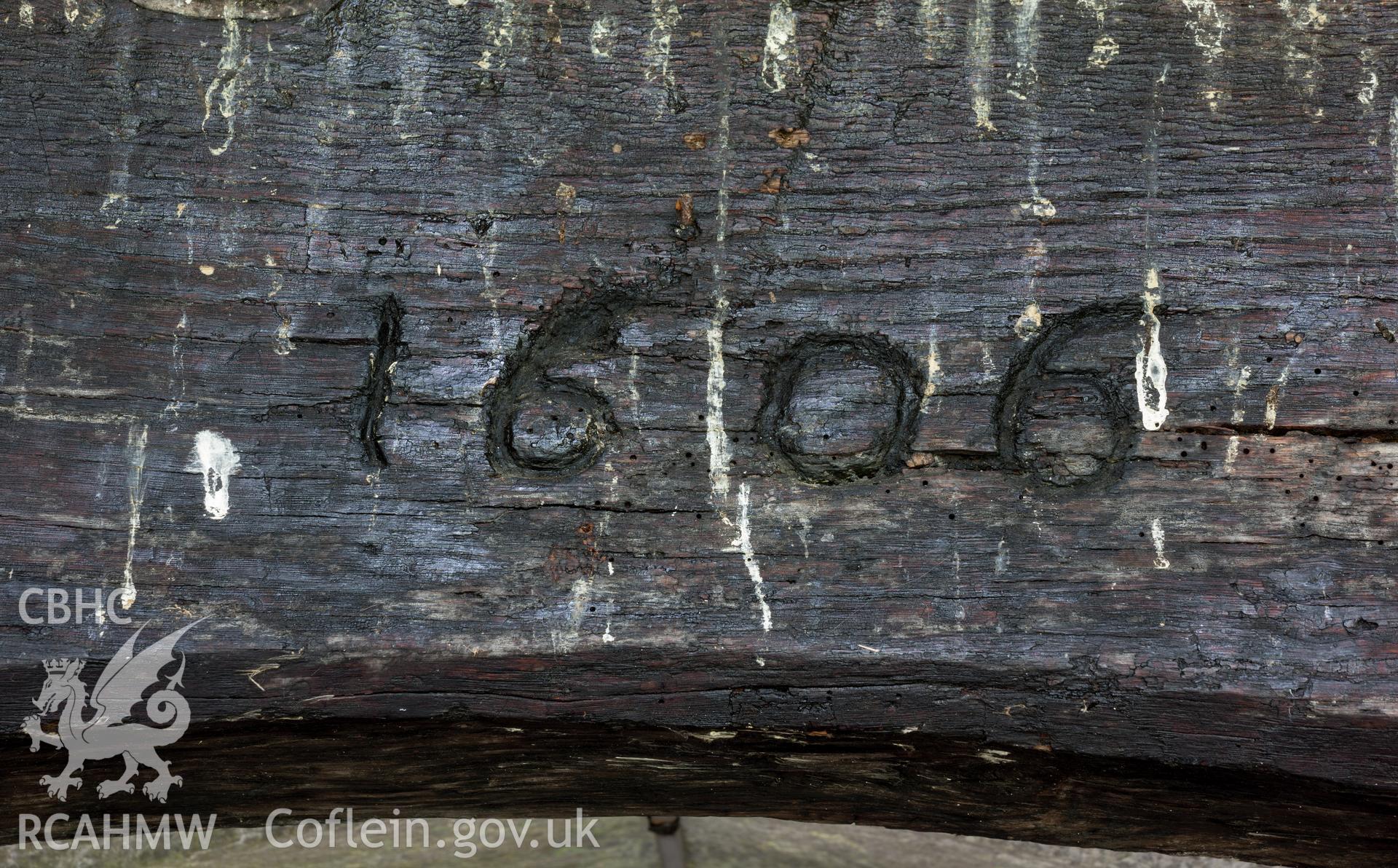 Date on porch truss