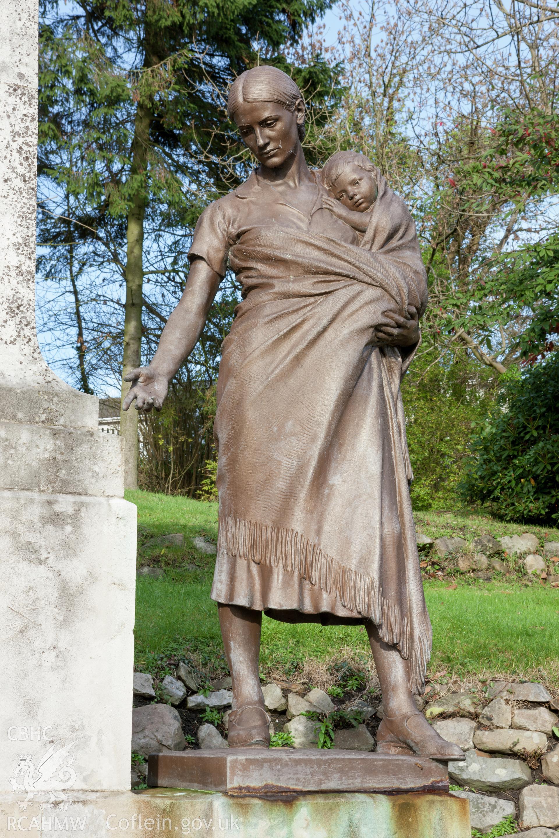 Detail of right hand figure of woman and child