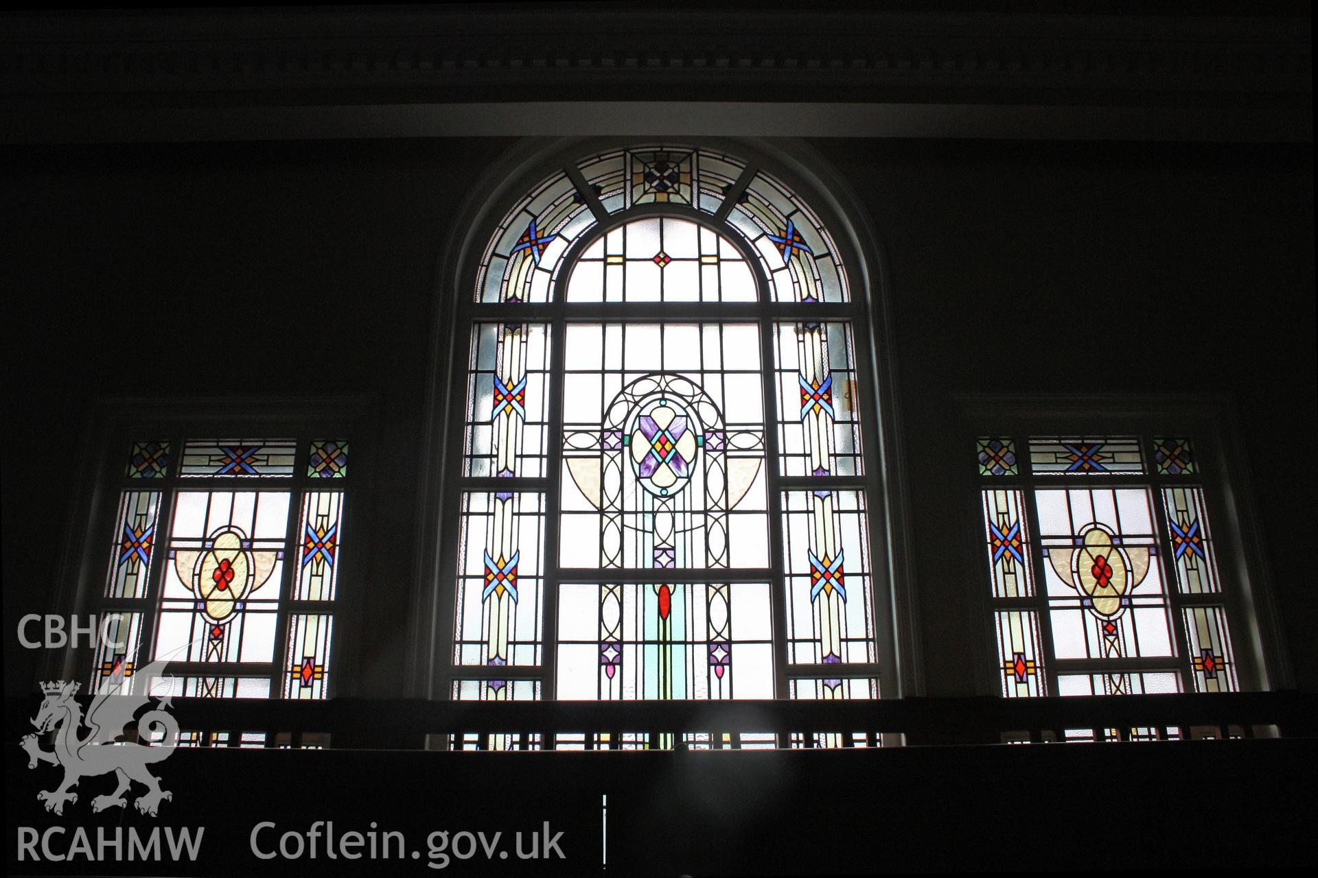 Internal; stained glass ocular window