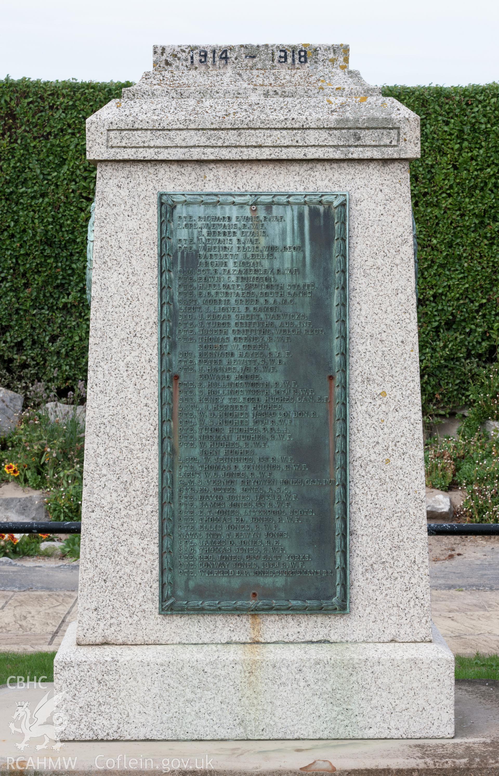 Right hand cenotaph from the southeast