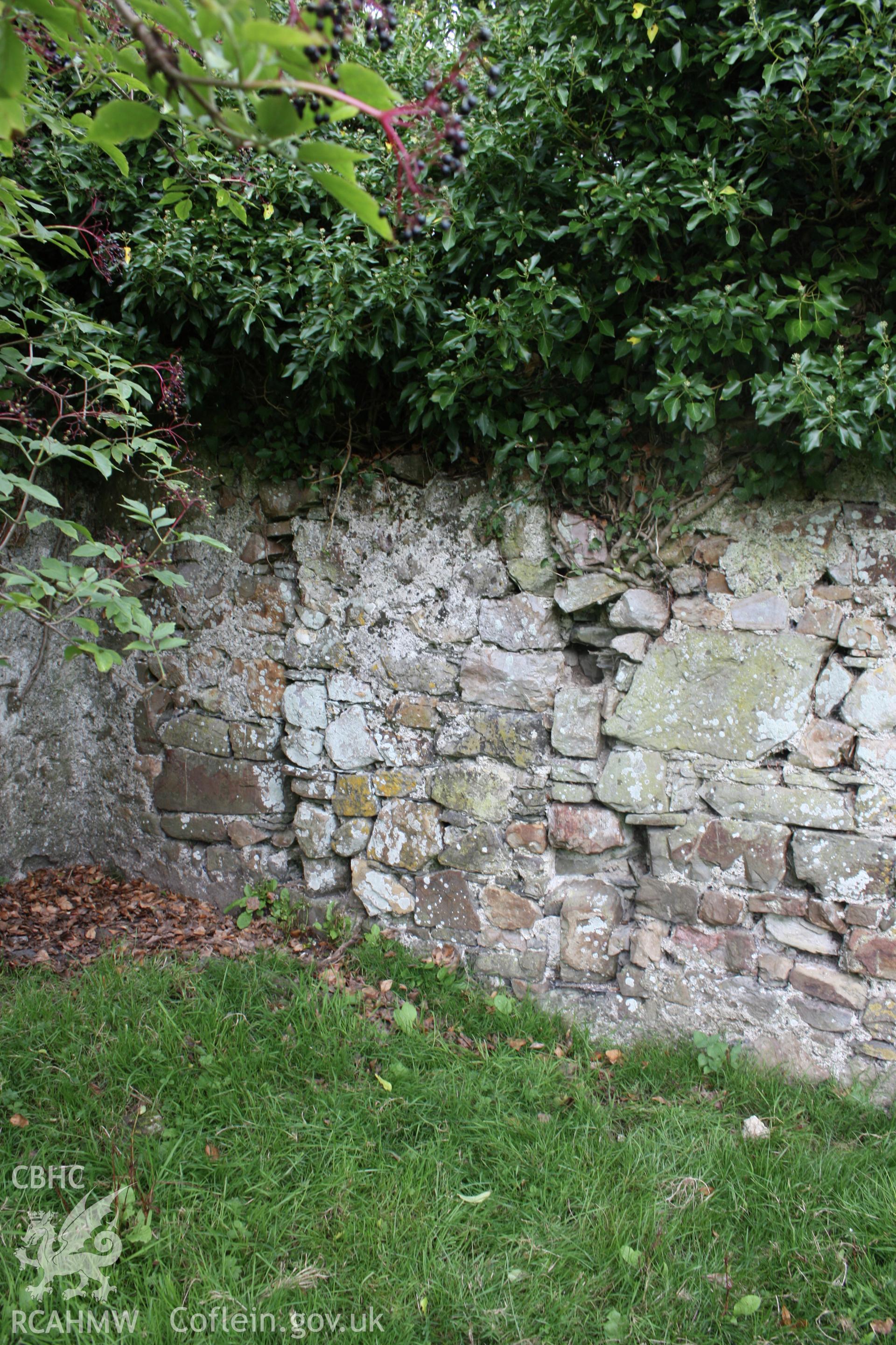 Blocked doorway in garden wall, to south of Stewards Tower.