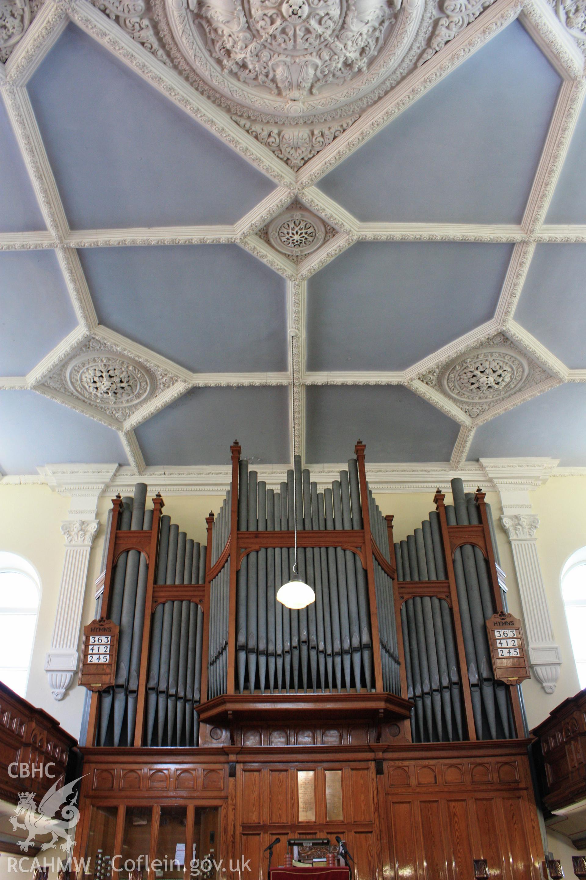 Internal; organ and ceiling plasterwork