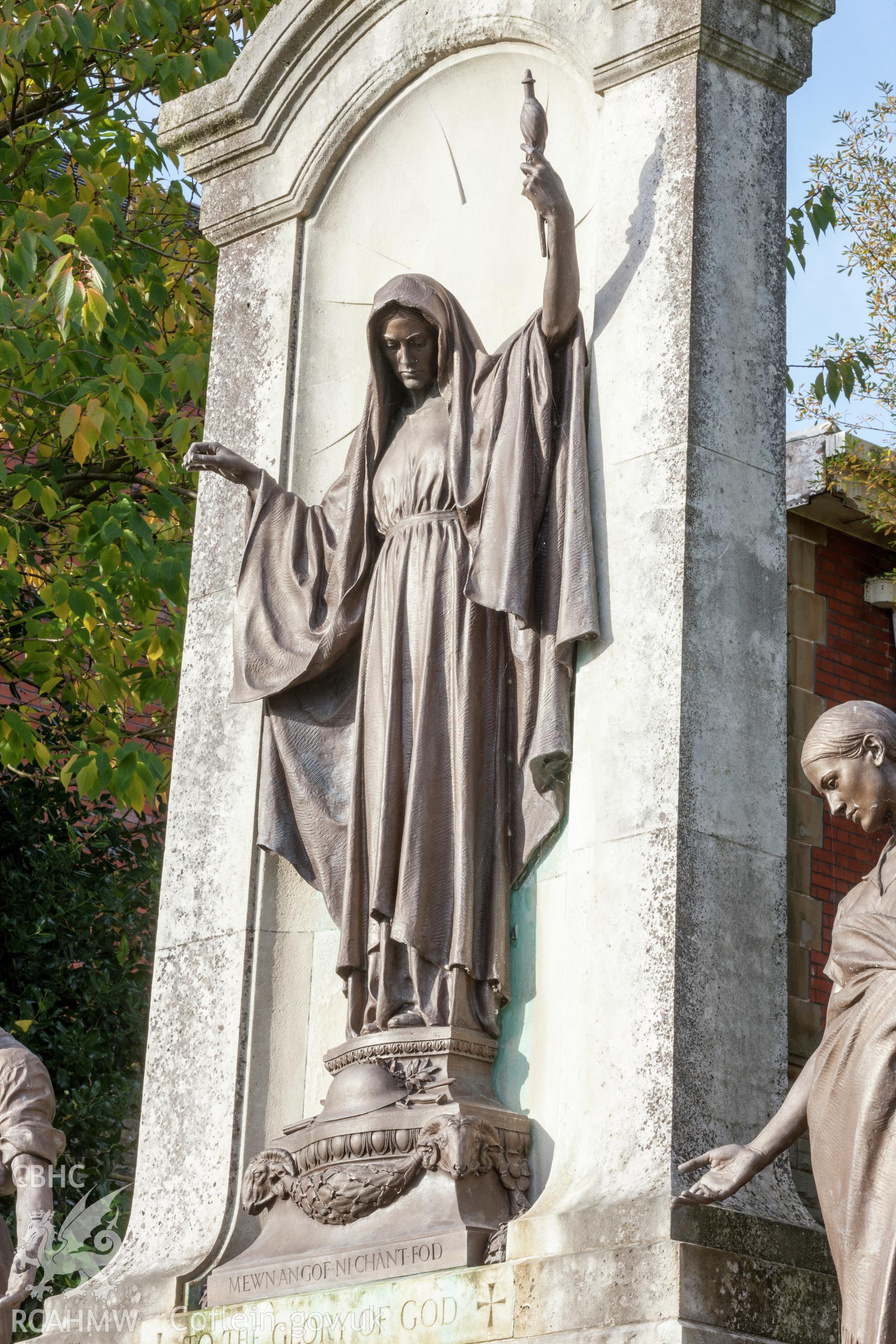 Detail of central sculpture, fate