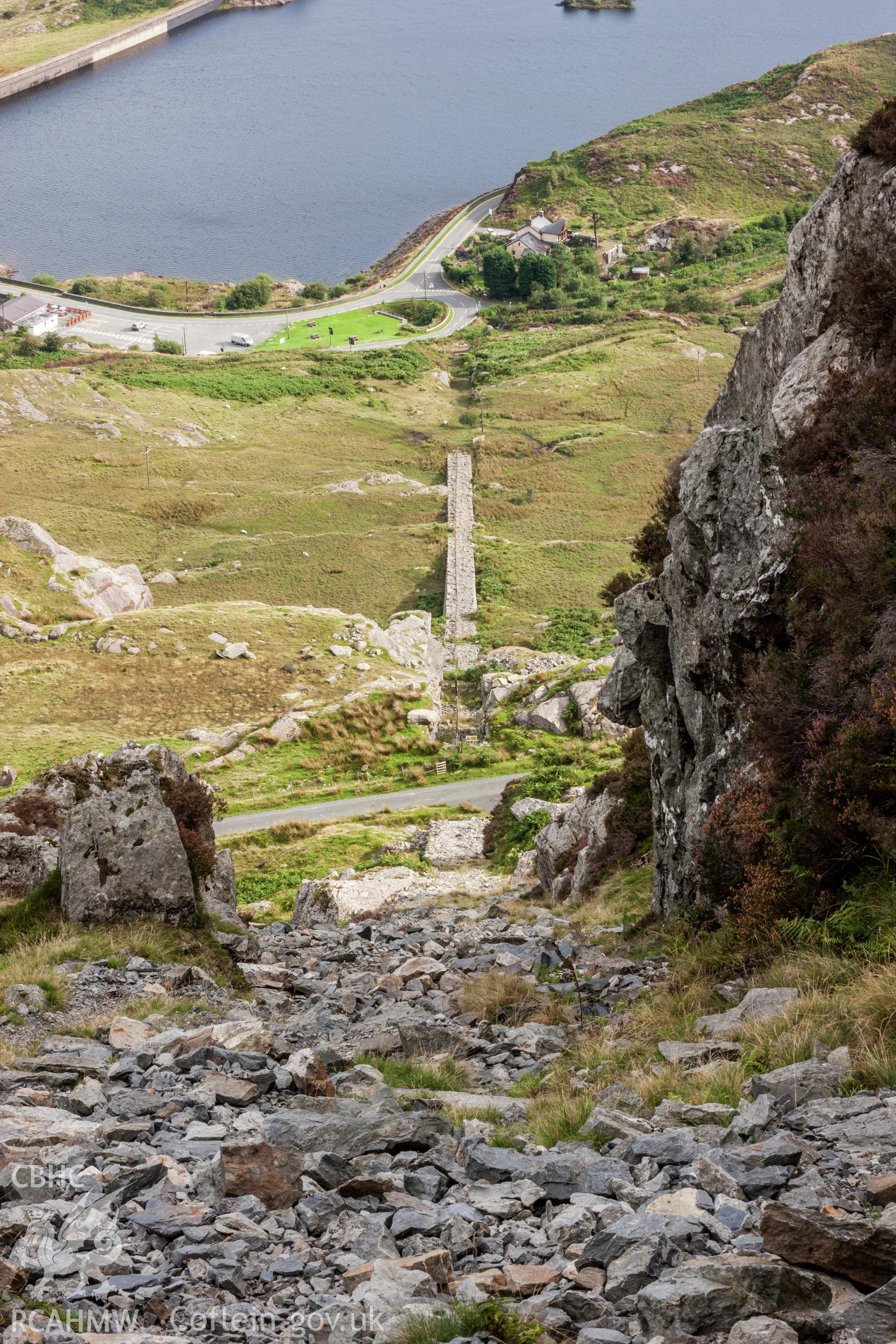 View down incline