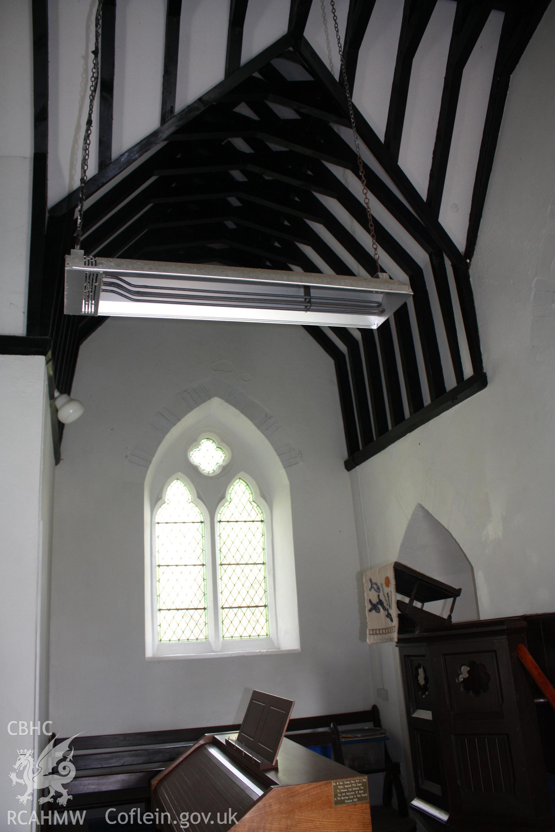 Roof of extension in northern wall