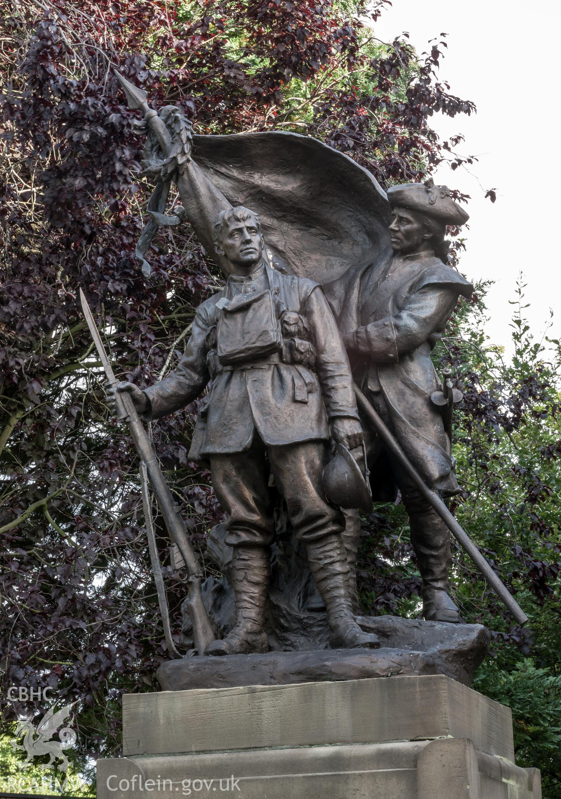 Detail of statue from the southeast