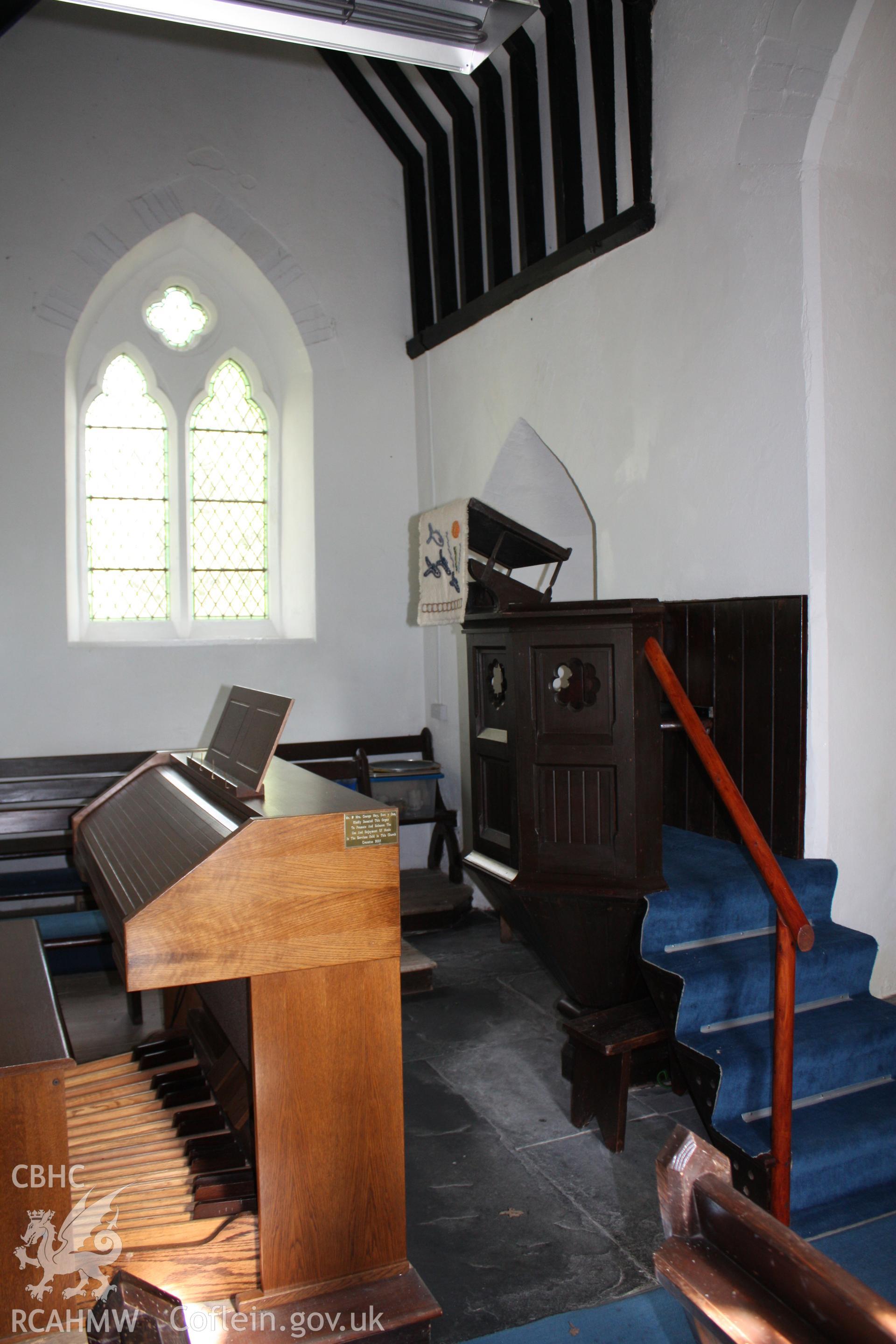 Pulpit in the extension in the northern wall
