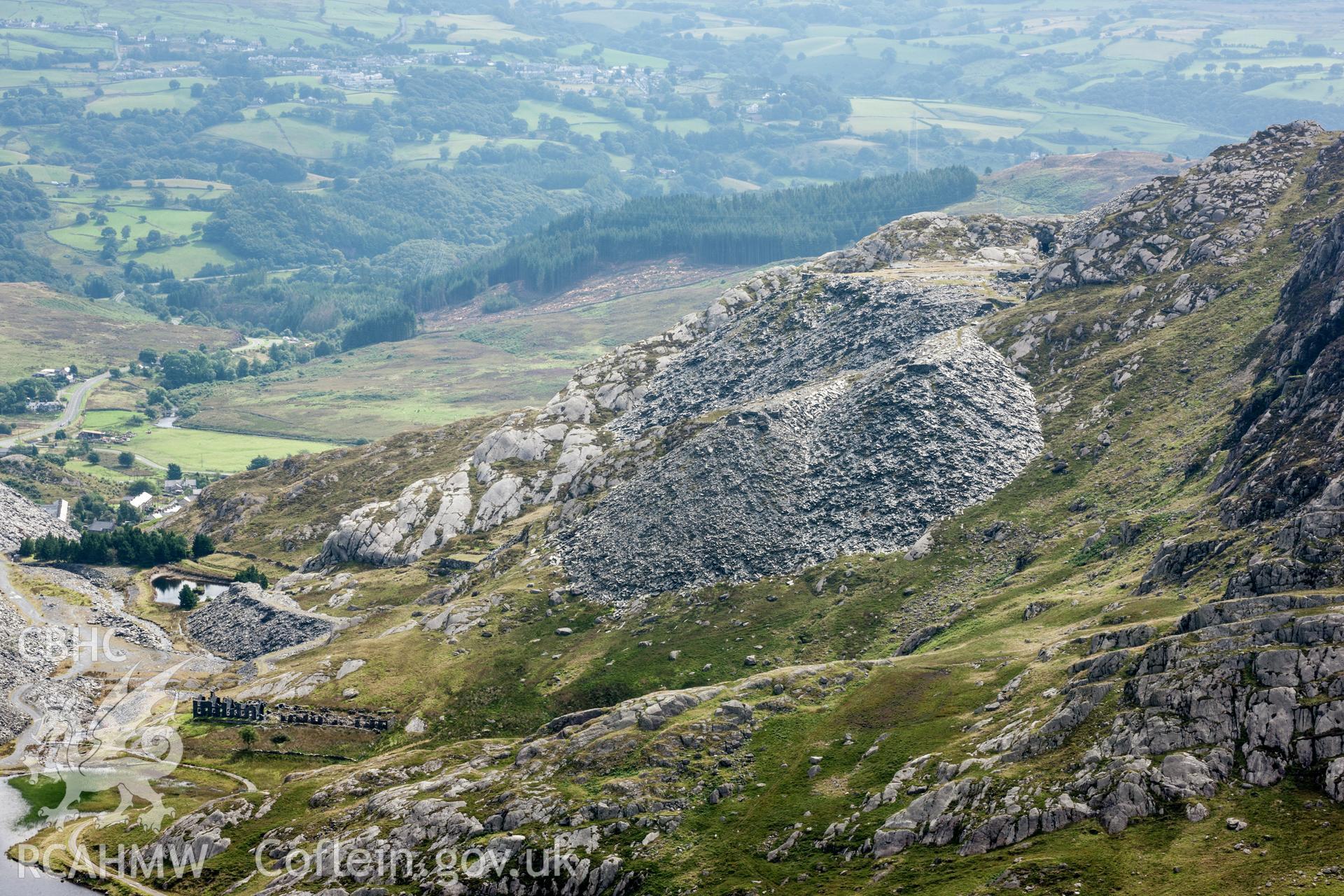 View from Allt y Cefflau looking southeast, Incline tunnel visible
