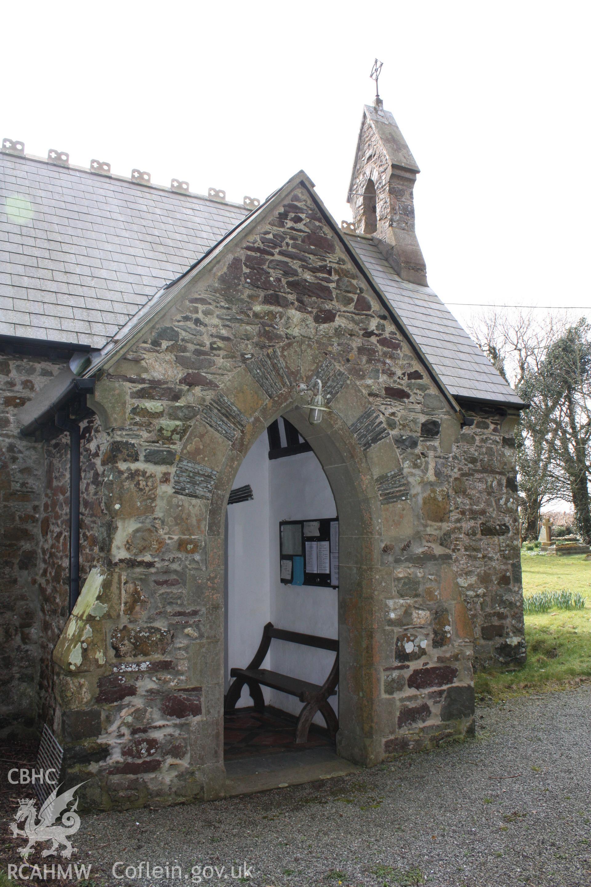 Porch extension to northern wall