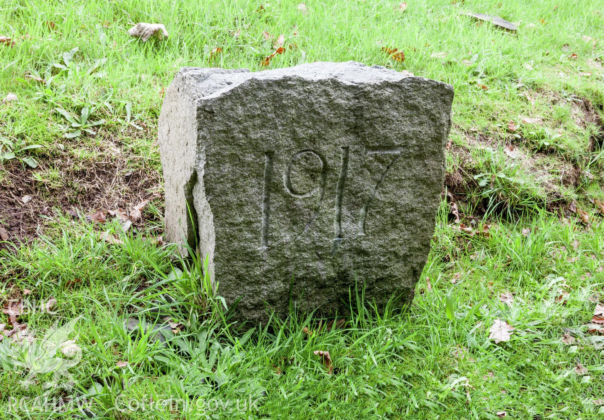 1917 stone, path is lined with stones representing each year of war