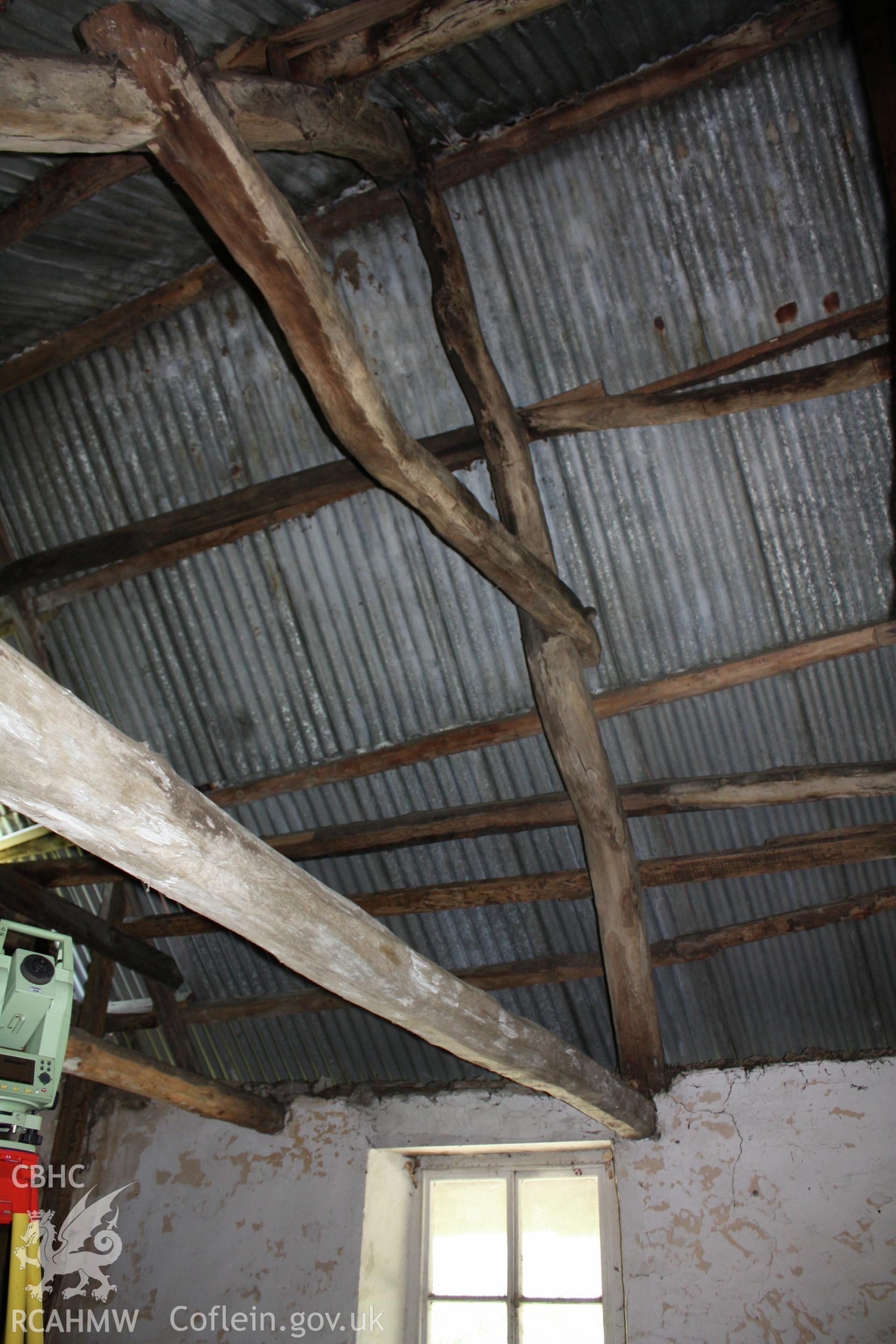 Interior; parlour oak truss