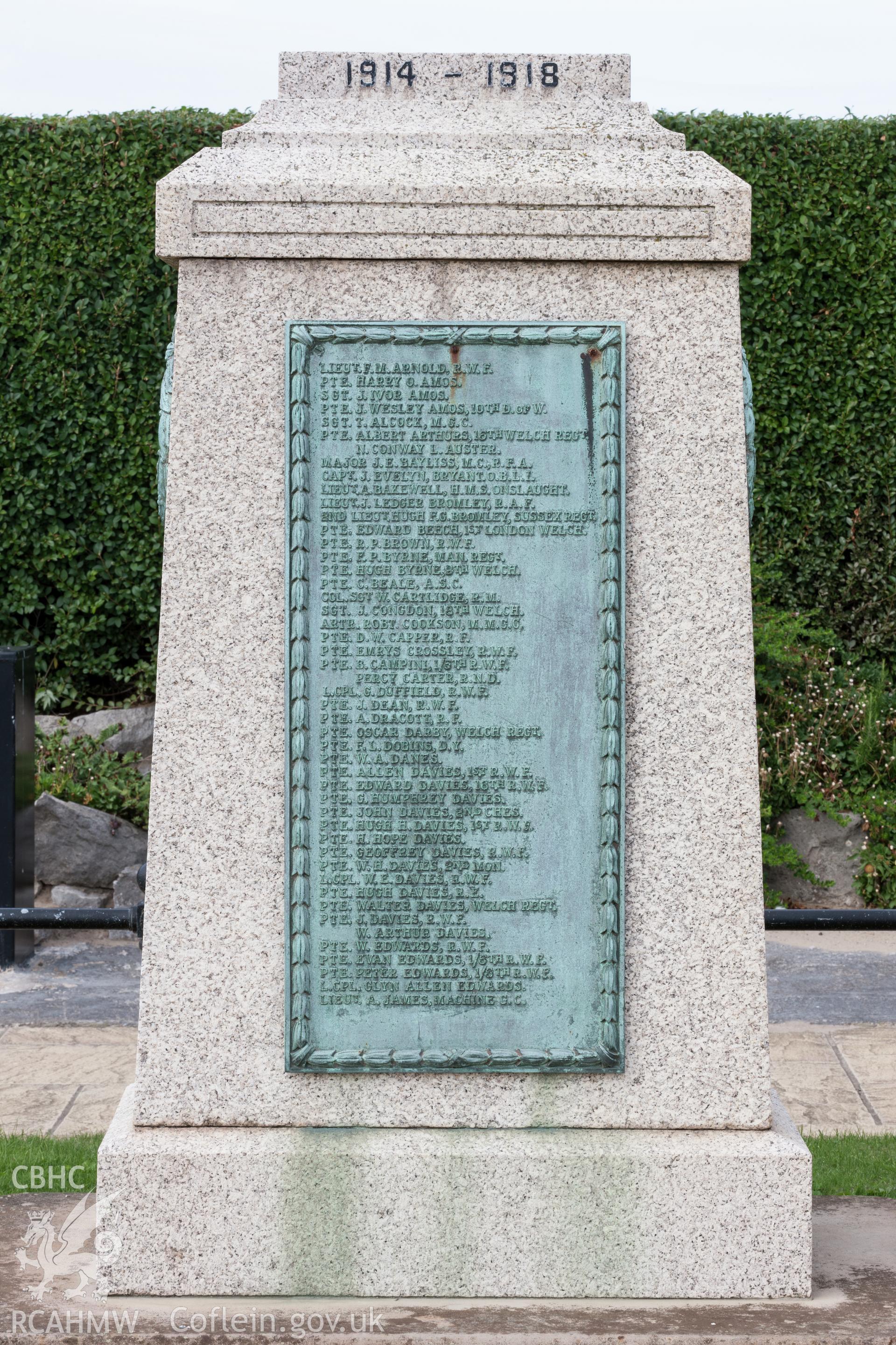 Left hand cenotaph from the southeast