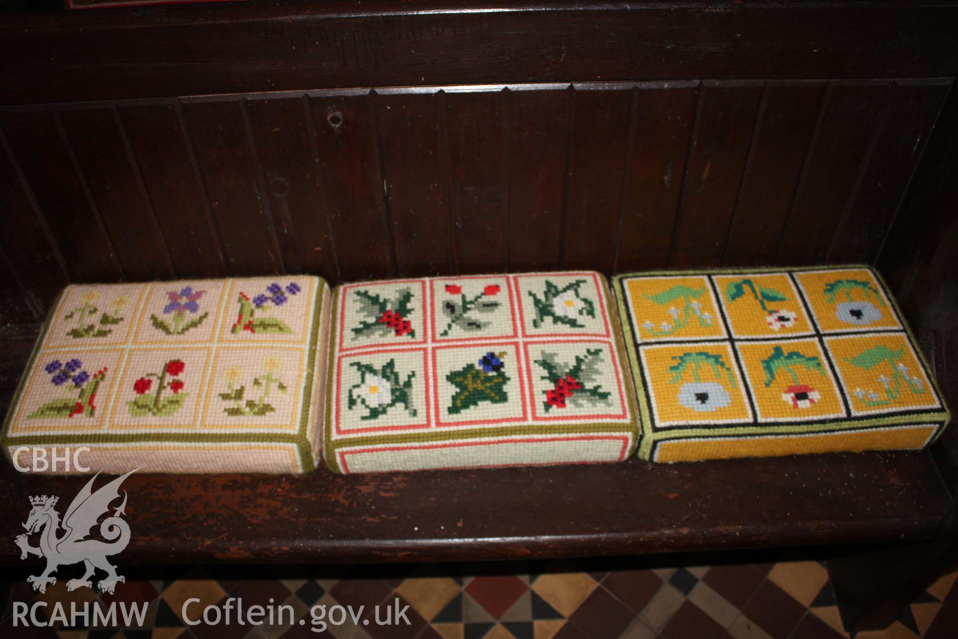 Kneelers for the choir in the chancel