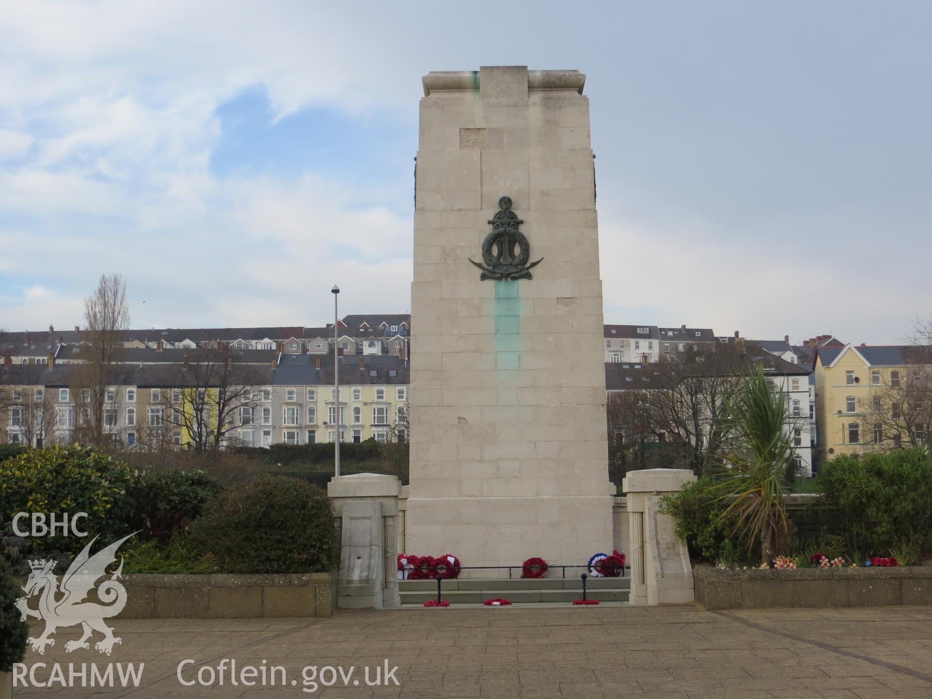 South face of monument.
