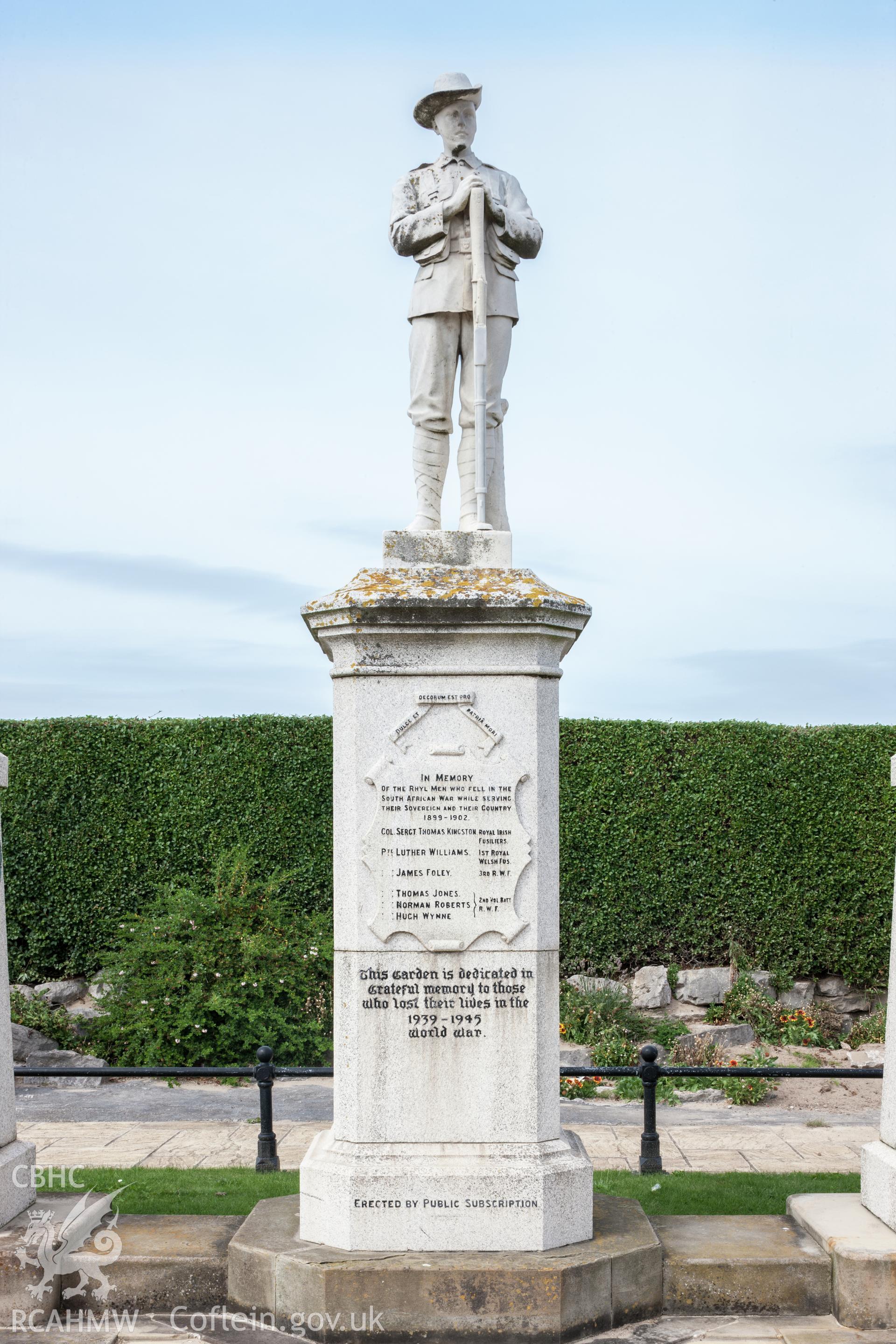 Statue and plinth from the southeast