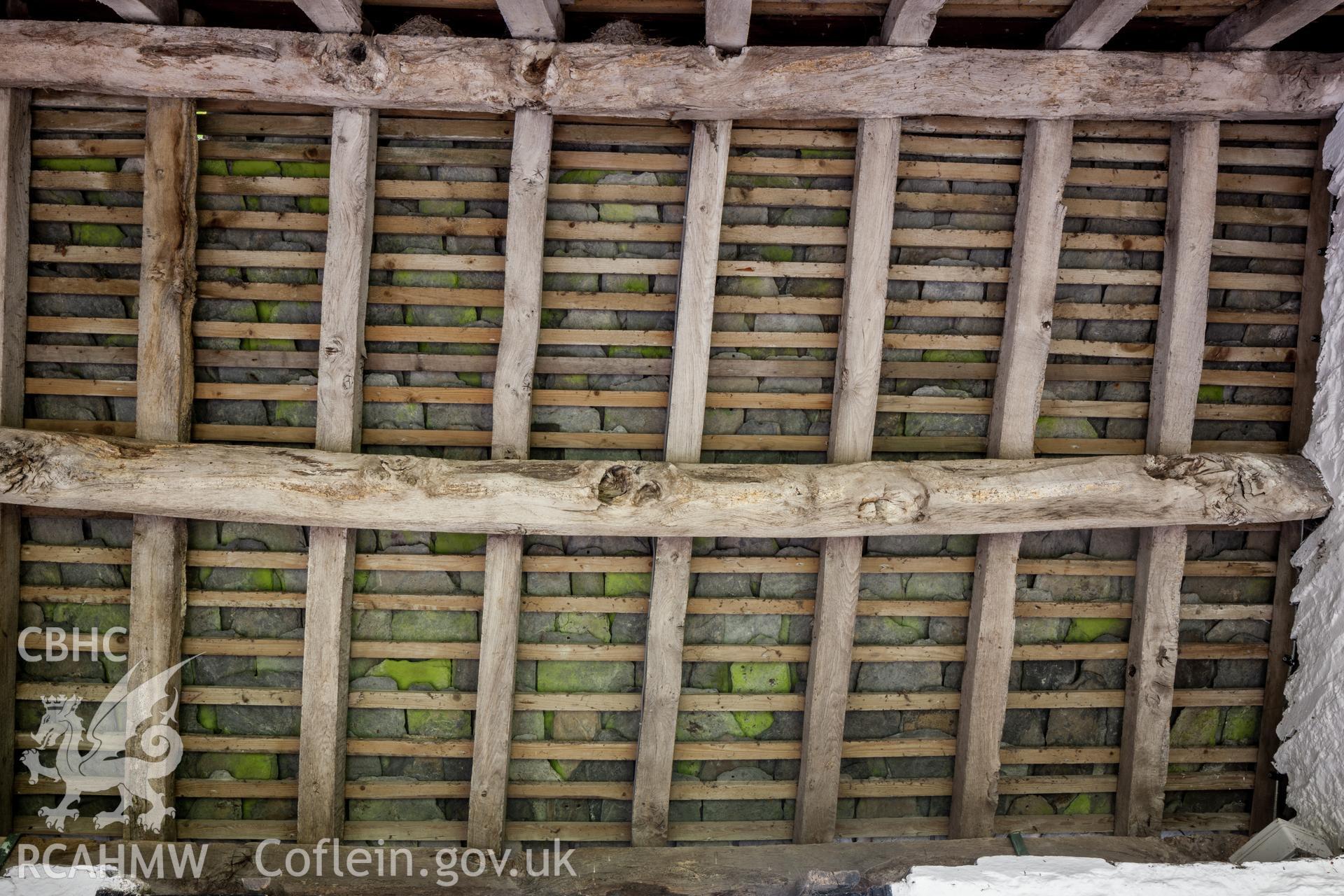 Interior view of lych gate roof