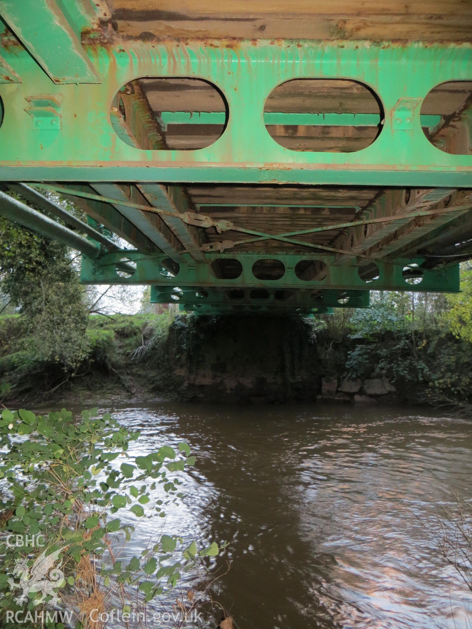 Underside of bridge from east abutment.