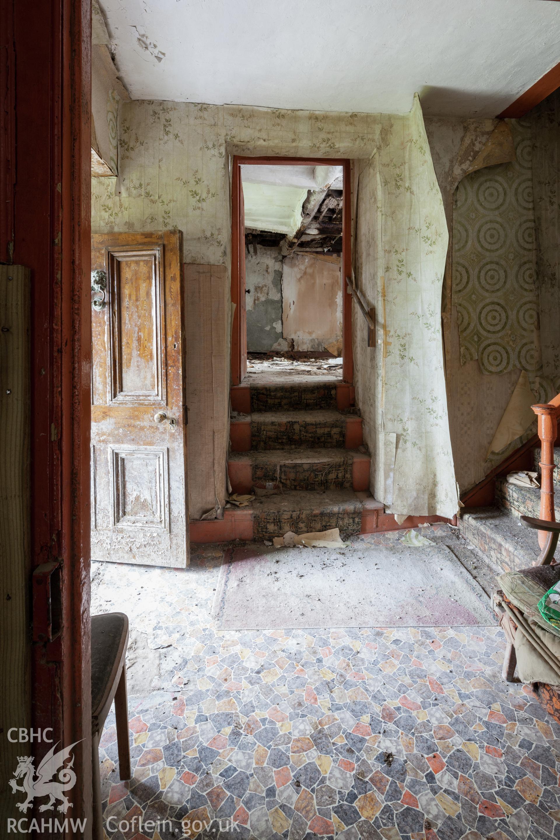 Entrance hall into northwest elevation conversion.